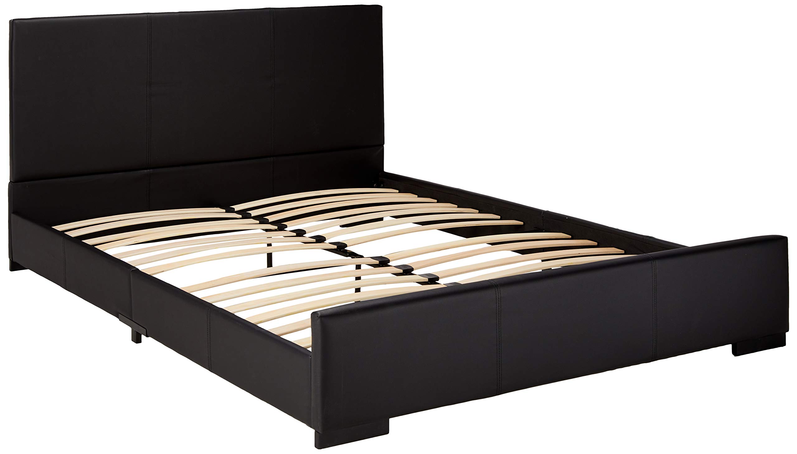 Low-Profile Queen Platform Bed Frame with Full Slat Support - Easy Assembly for Small Bedrooms