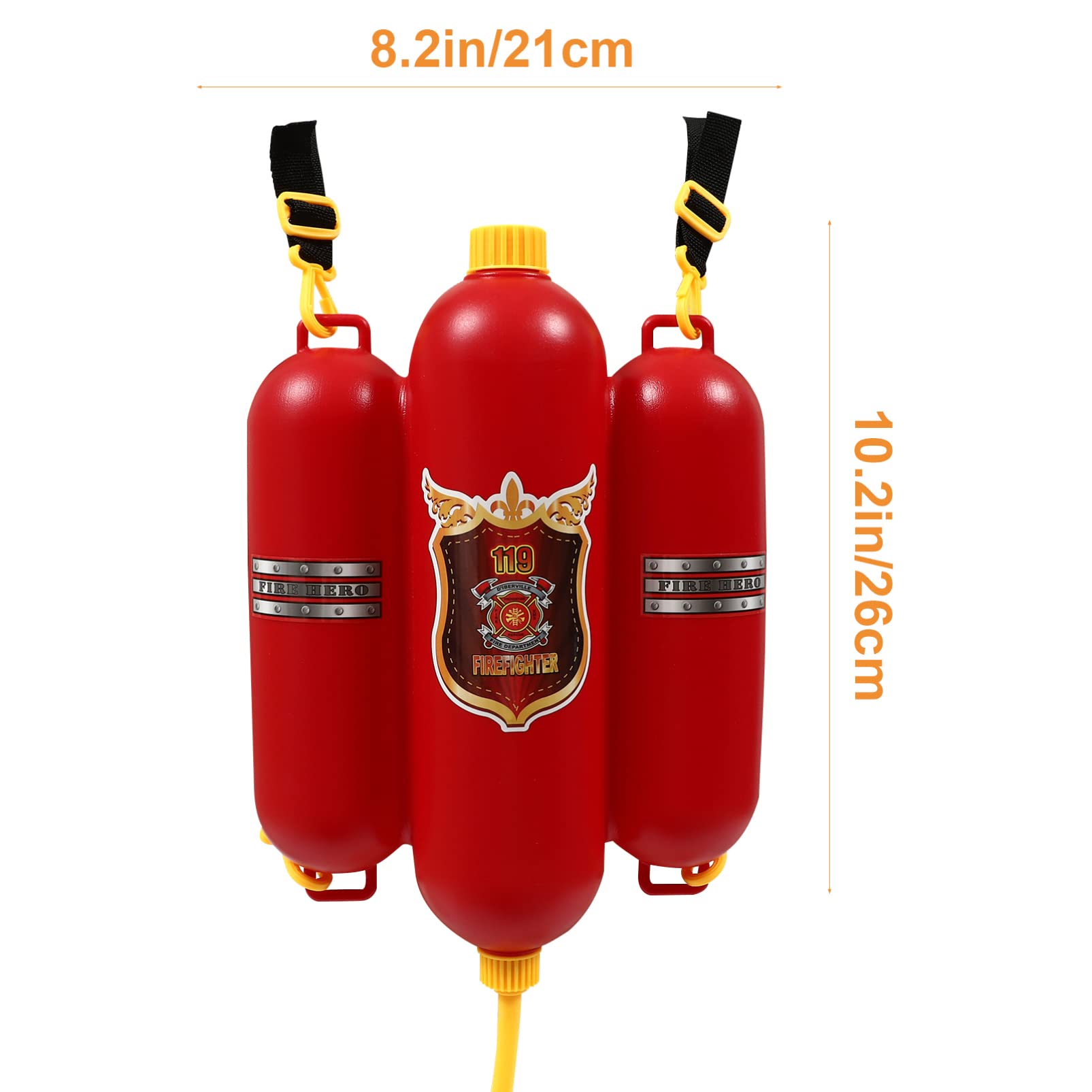 Kisangel Firefighter Backpack Water Gun Toy - Novelty Fire Extinguisher Super Soaker for Kids Outdoor Play - Perfect for Summer Pool, Beach, Backyard Parties and Water Fights (Red)