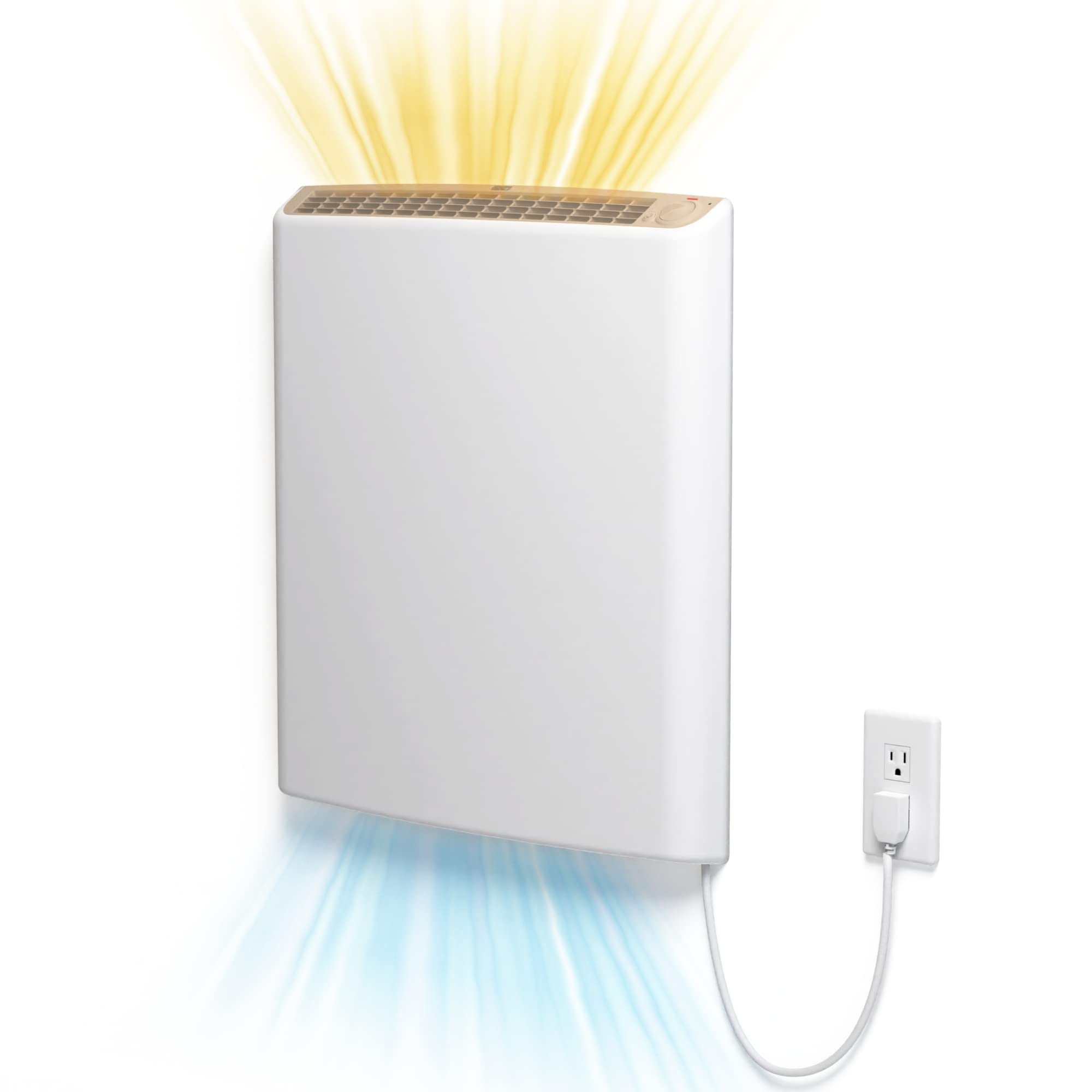 Envi Plug-in Electric Panel Wall Heater - Energy Efficient Indoor Space Heater with Safety Sensor & Quiet Fan-less Design | Easy 2-Minute Installation | Made in USA | Perfect for Bedrooms, Offices & Small Spaces