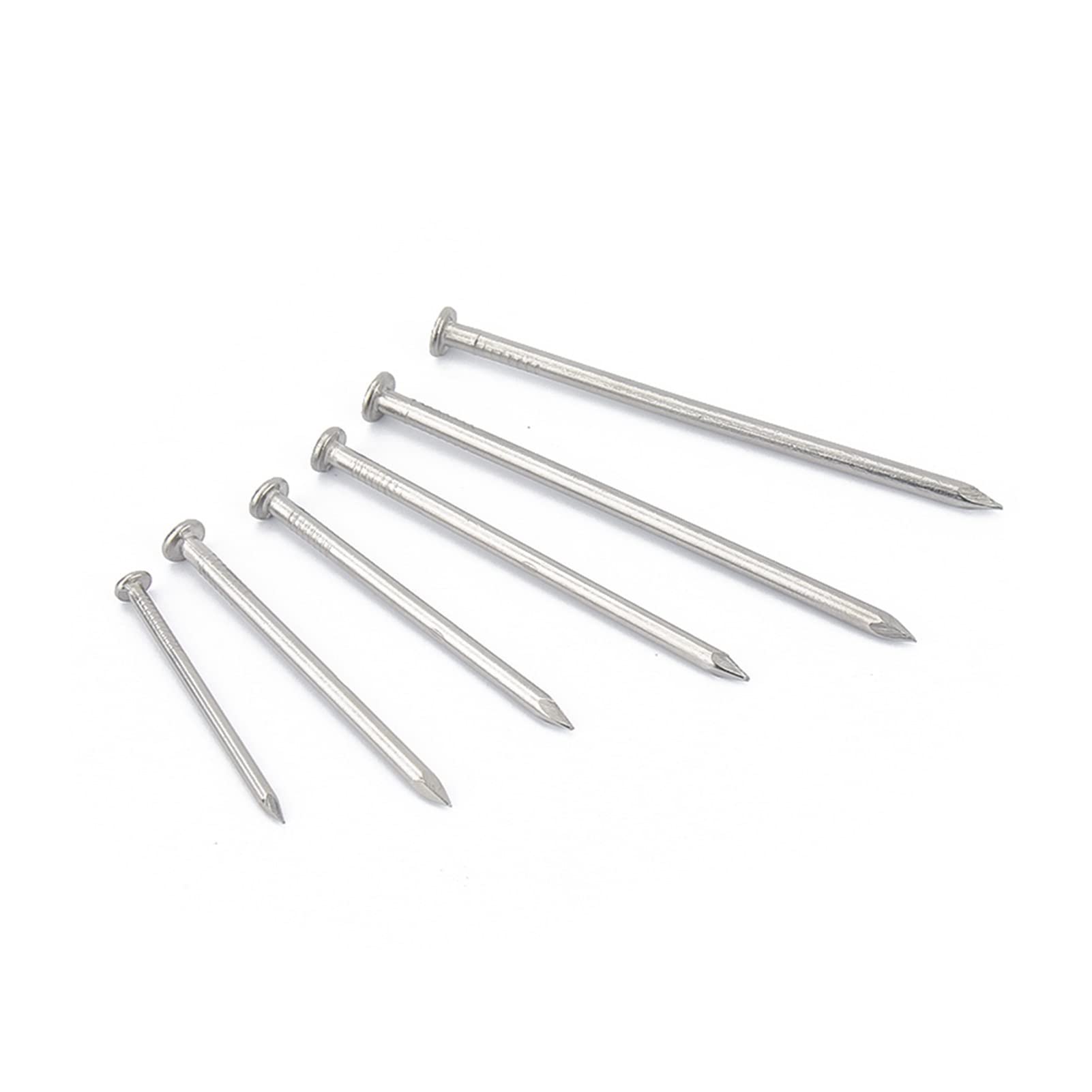 304 Stainless Steel Cement Nails - Flat Head Concrete Nails for Woodworking, Wooden Boxes & Furniture (100PCS, 0.5 Inch) - Perfect for DIY Projects, Home Repairs, and Construction Work