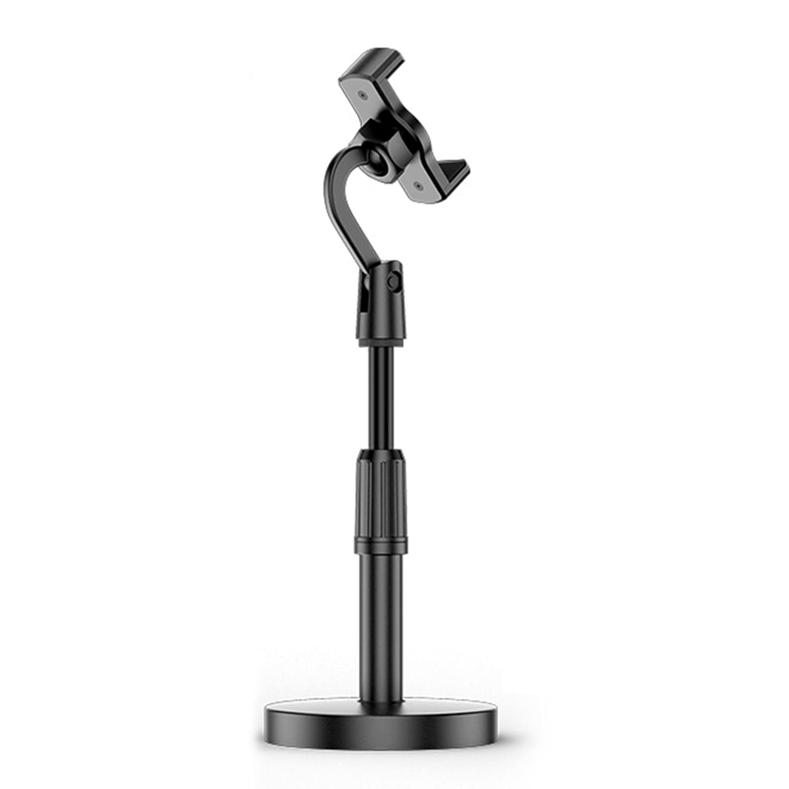 360° Rotating Adjustable Phone Stand for Desk - Portable Round Mobile Phone Holder with Height & Angle Adjustment - Perfect for Vlog Shooting, Live Streaming, Video Calls & Office Work