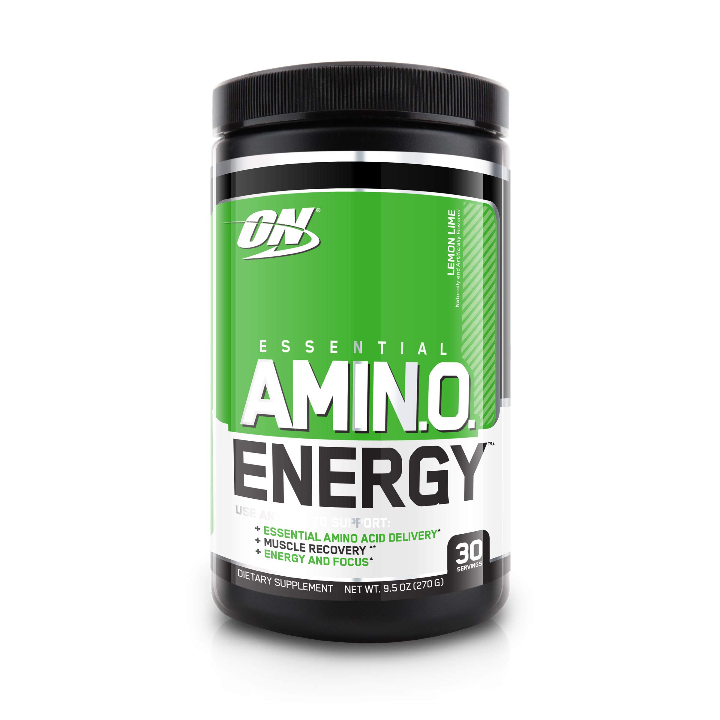 Optimum Nutrition Amino Energy Pre Workout Powder - Keto Friendly with Green Tea, BCAA, Amino Acids & Green Coffee Extract - Lemon Lime Flavor (30 Servings) - Boost Energy & Focus for Gym, Running & Fitness Training