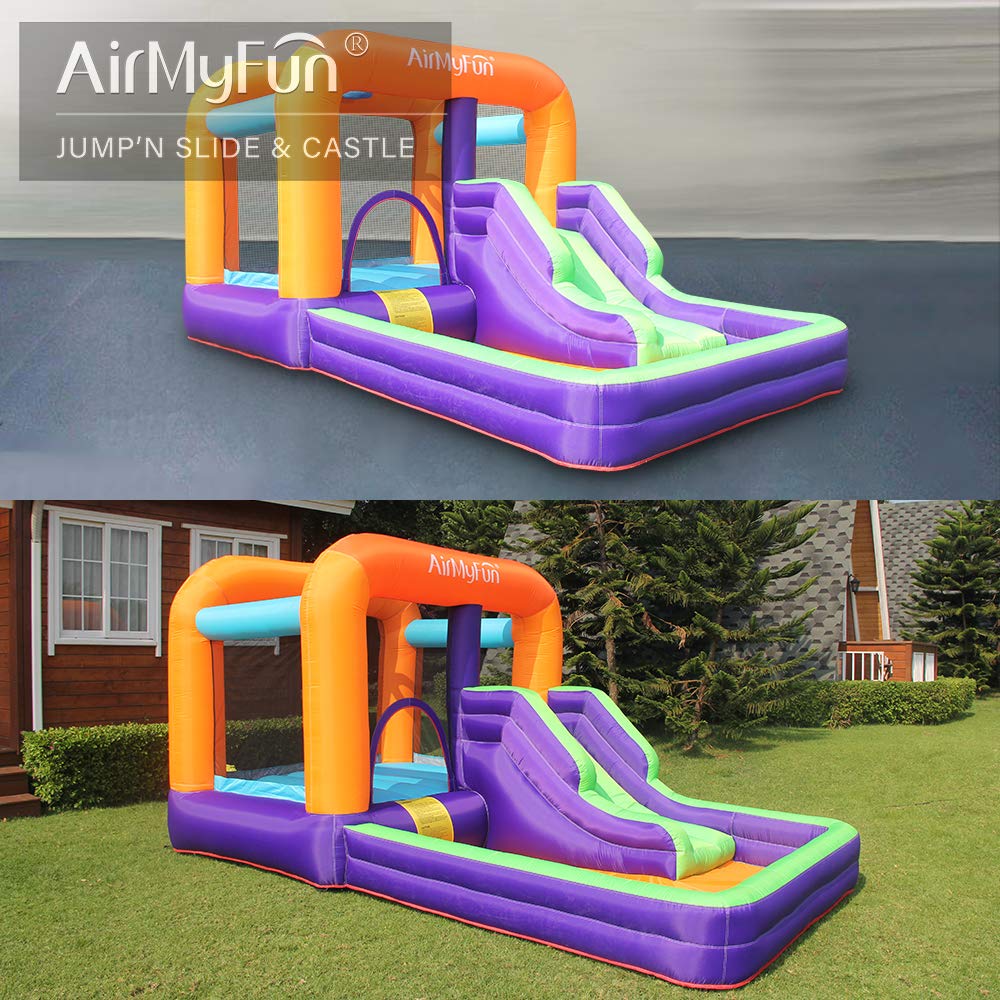 **AirMyFun Inflatable Bounce House with Slide & Ball Pit for Kids Ages 5-12 – Outdoor Garden Play, Birthday Parties & Backyard Fun**