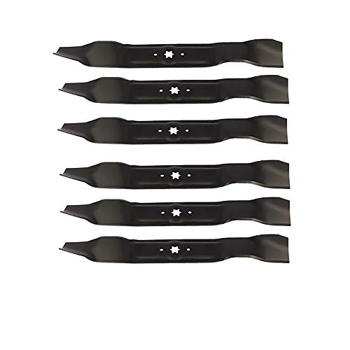 6 Pack Mulching Blades Compatible with Cub Cadet Models 742-04126, 742-04126-A, 942-0616, 942-0616-A, B1MA2416, B1MA2416-A - Perfect for Lawn Mower Maintenance & Grass Trimming