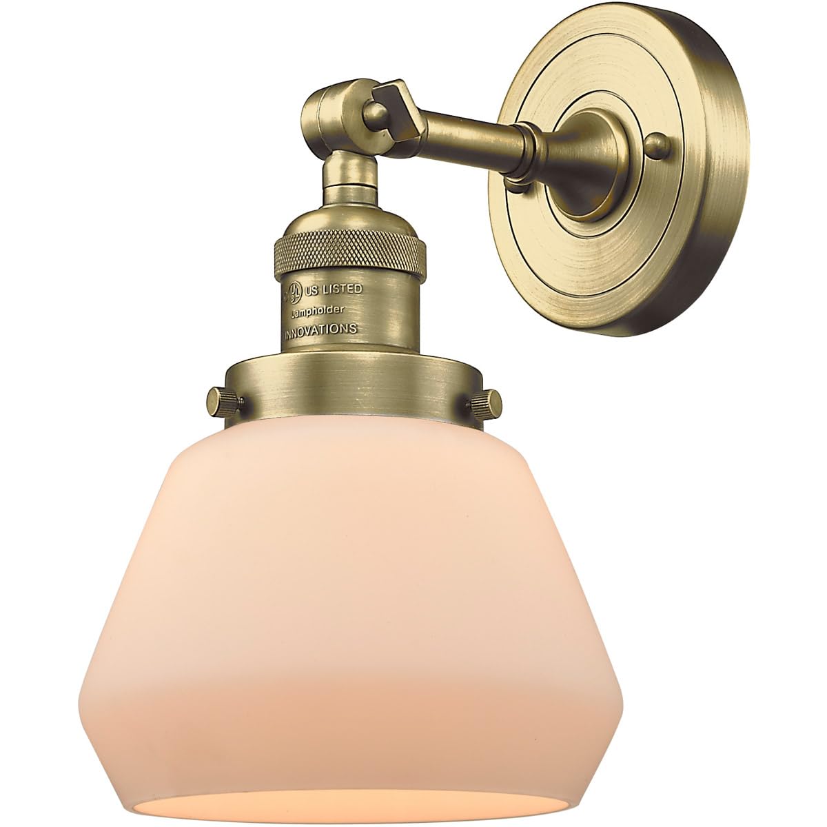 Innovations 201F-AB-G171-LED Semi-Flush Mount Ceiling Light Fixture - Antique Brass Finish, Energy Efficient LED Lighting for Bedroom, Hallway & Kitchen