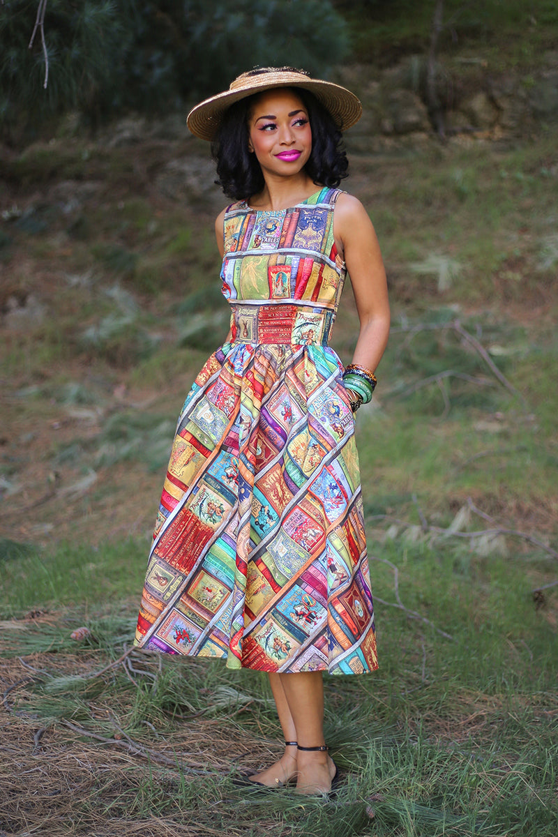 Fairytales Midi Dress for Women - Vintage Floral Print Summer Dress - Perfect for Weddings, Parties & Date Nights