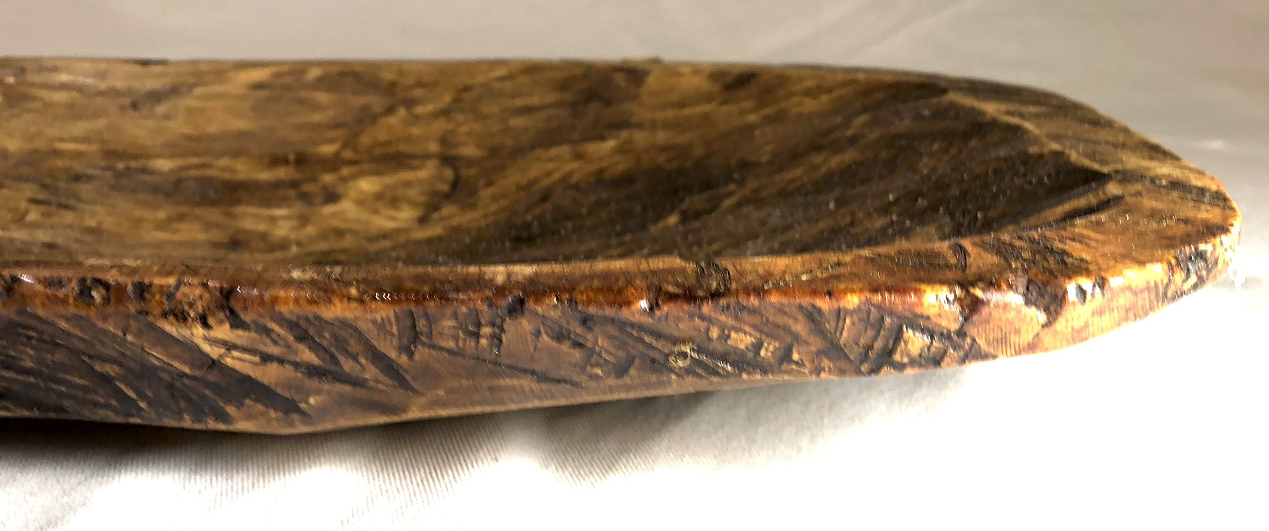 Handcrafted Stained Wood Dough Bowl - Rustic Farmhouse Bread Making & Serving Tray for Baking, Entertaining, and Home Decor