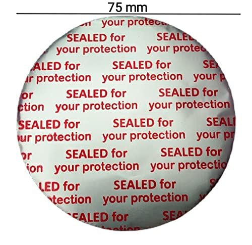 SPARKE 55mm Aluminum Foil Seals for PET Bottles, Jars & Containers - No WADS, Printed (Pack of 100) | Heat Seal Lids for Food Storage, Beverage Packaging & Cosmetic Containers