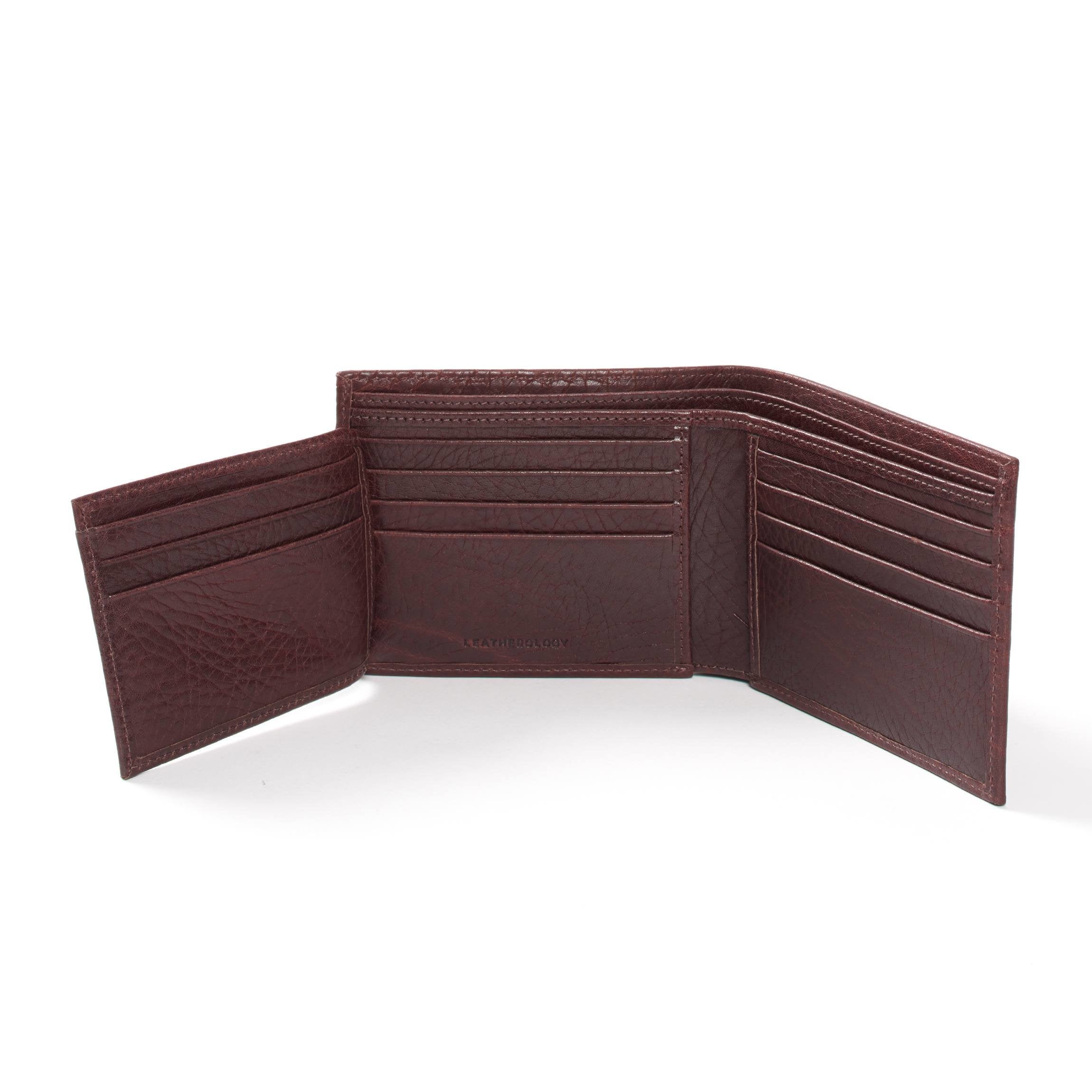 Premium Genuine Leather Bifold Wallet with Flap - Espresso Brown RFID Blocking - Slim & Stylish for Men - Perfect for Everyday Use, Travel & Business