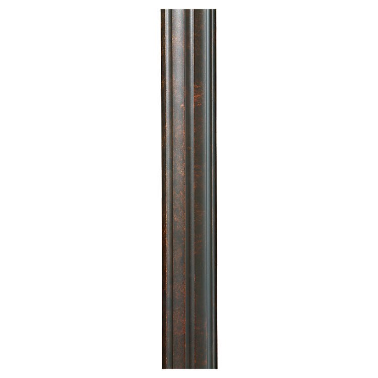 7 Foot Round Fluted Outdoor Lamp Post - Elegant Garden Lighting for Patio, Yard & Driveway | Weather-Resistant & Durable Design