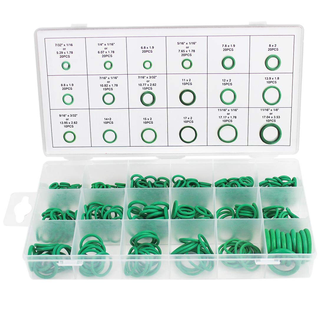 PANGOLIN 270-Piece Heavy Duty Rubber O-Ring Assortment Kit - 18 Sizes for A/C, Automotive, Mechanic Tools & Home Repairs - Perfect for Sealing, Plumbing, and DIY Projects