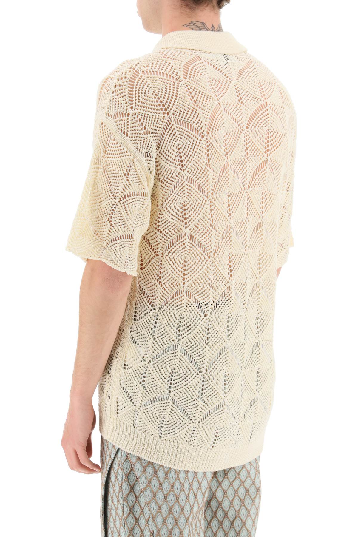 Handmade Crochet Bonsai Short Sleeve Shirt for Women - Boho Chic Summer Top for Beach, Vacation & Casual Wear