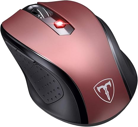 Wireless Mouse for Laptop & PC - Ergonomic USB Cordless Mouse with 2400 DPI, 5-Speed Adjustment & 16-Month Battery Life - Compatible with Mac, Chromebook, Windows - Portable Computer Mouse for Office, Gaming & Travel (Sapphire Blue, 1 Pack)