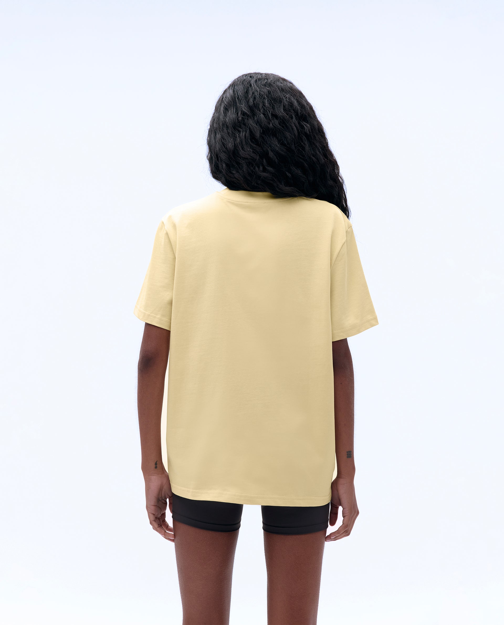 Oversized Varsity Short Sleeve T-Shirt for Women - Butter Yellow & Marshmallow White - Casual Streetwear, Loungewear, and Everyday Comfort