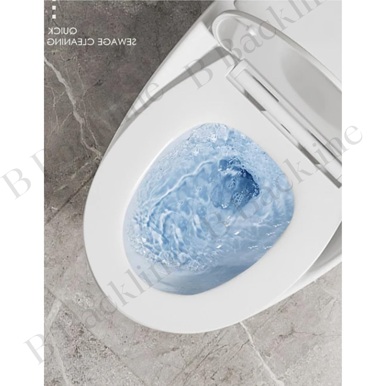 Premium B Backline Ceramic One-Piece Siphonic Western Toilet with Soft Close Seat - 9