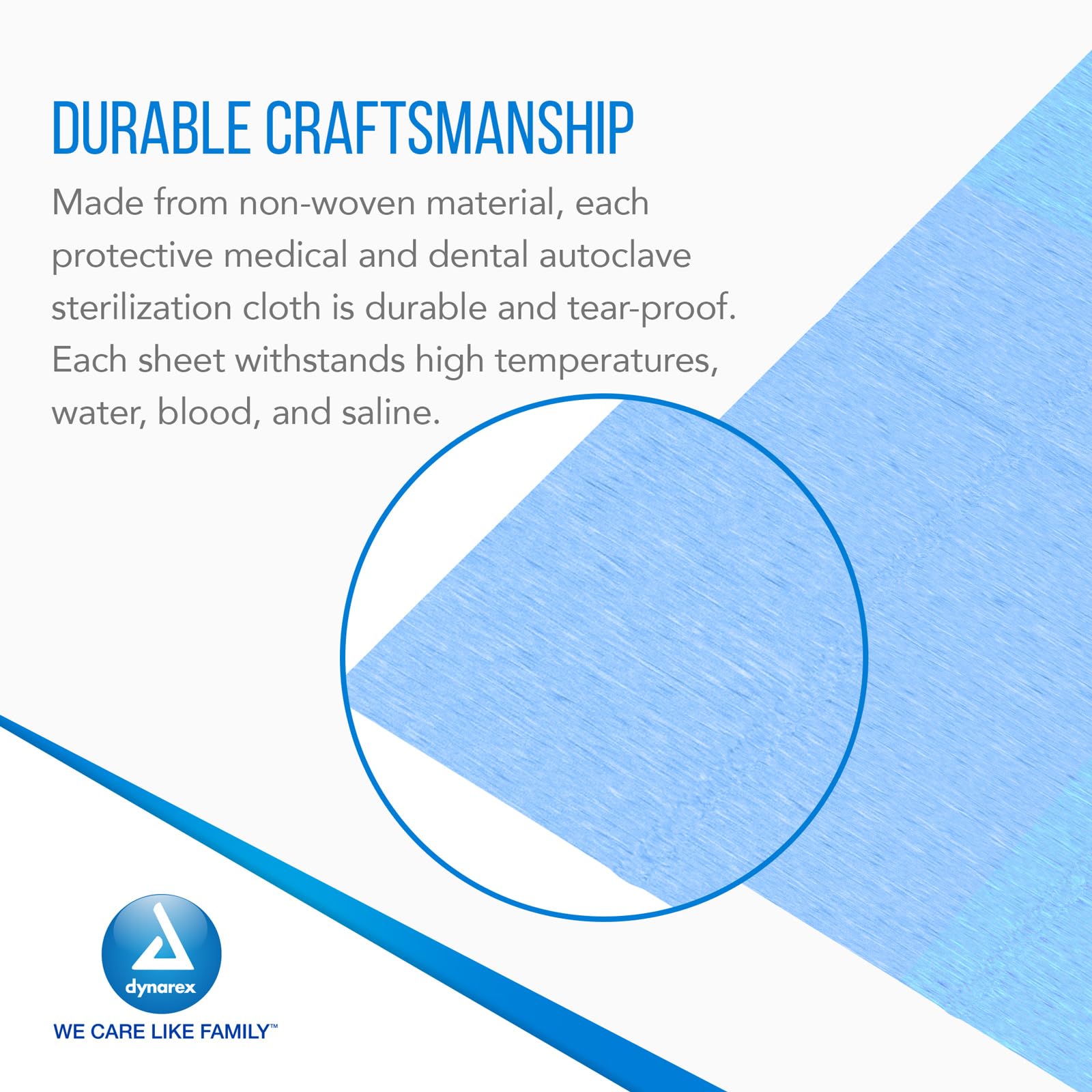 Dynarex CSR Wraps - Disposable & Tear-Proof Sterilization Fabric for Steam & EO Gas Instrument Sterilization - 36