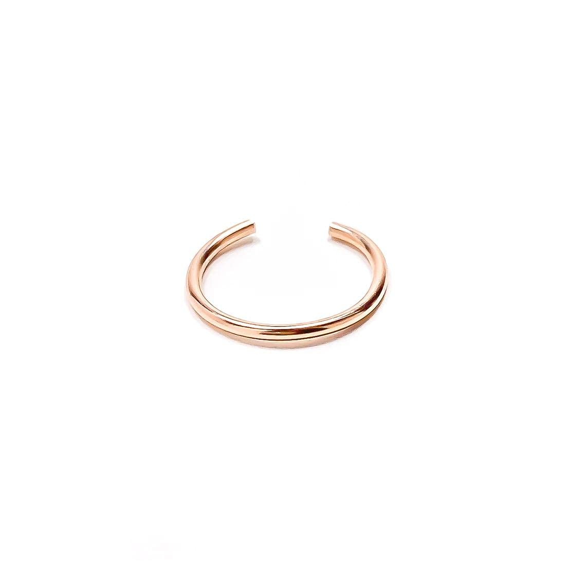14K Rose Gold Filled Non-Pierced Ear Cuffs for Women - 18ga 12mm Conch Earrings, Elegant Rose Gold Ear Jewelry for Parties, Weddings & Everyday Wear