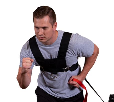 Body Solid BSTSH Sled Harness with Quick Release Strap - Heavy Duty Training Harness for Strength Workouts, Sled Pulling & Football Conditioning