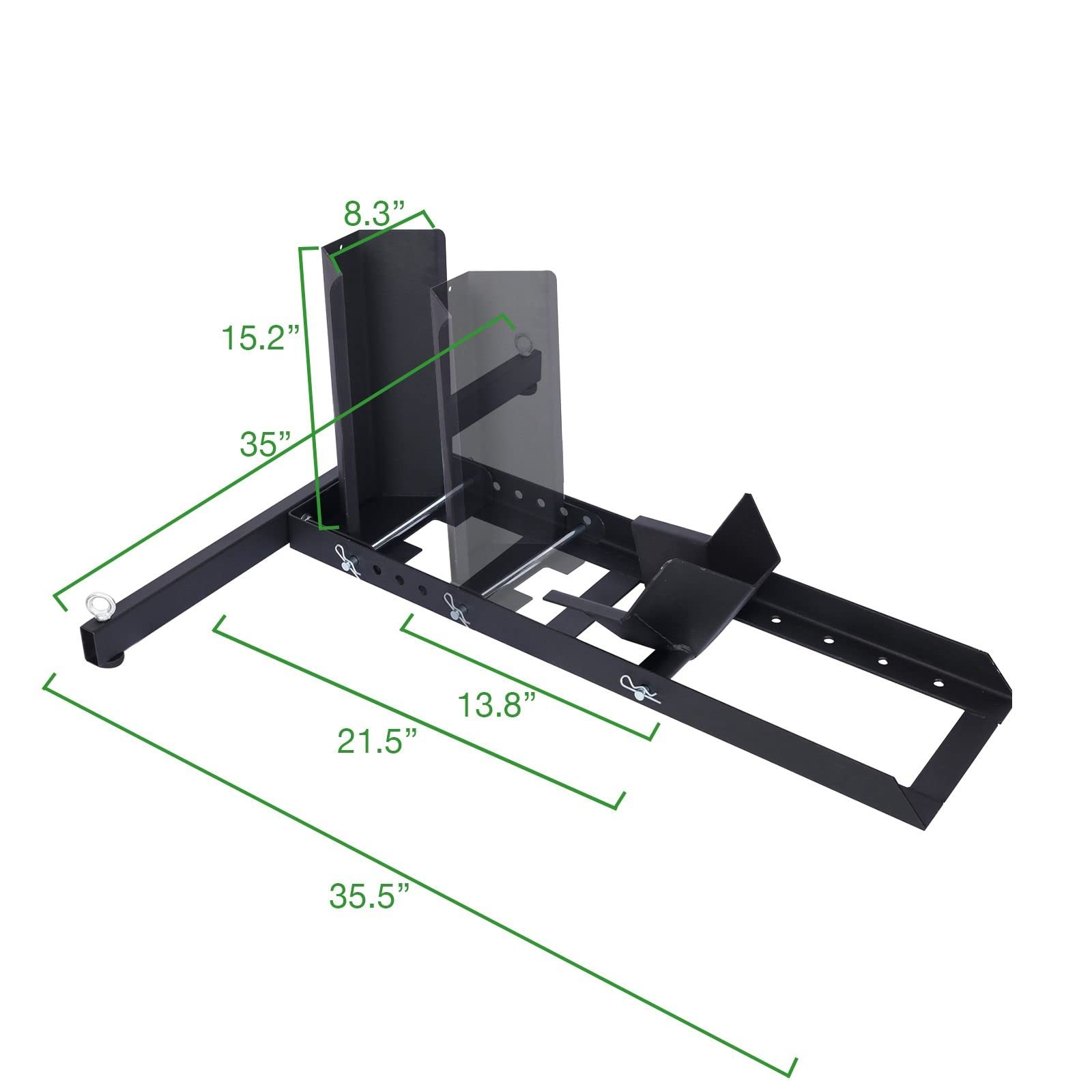 Heavy Duty Adjustable Motorcycle Wheel Chock Stand - 1800 Lbs Weight Capacity, Universal Fit for Dirt Bikes, Cruisers & Sport Bikes (Black) - Perfect for Garage Storage, Transport & Maintenance
