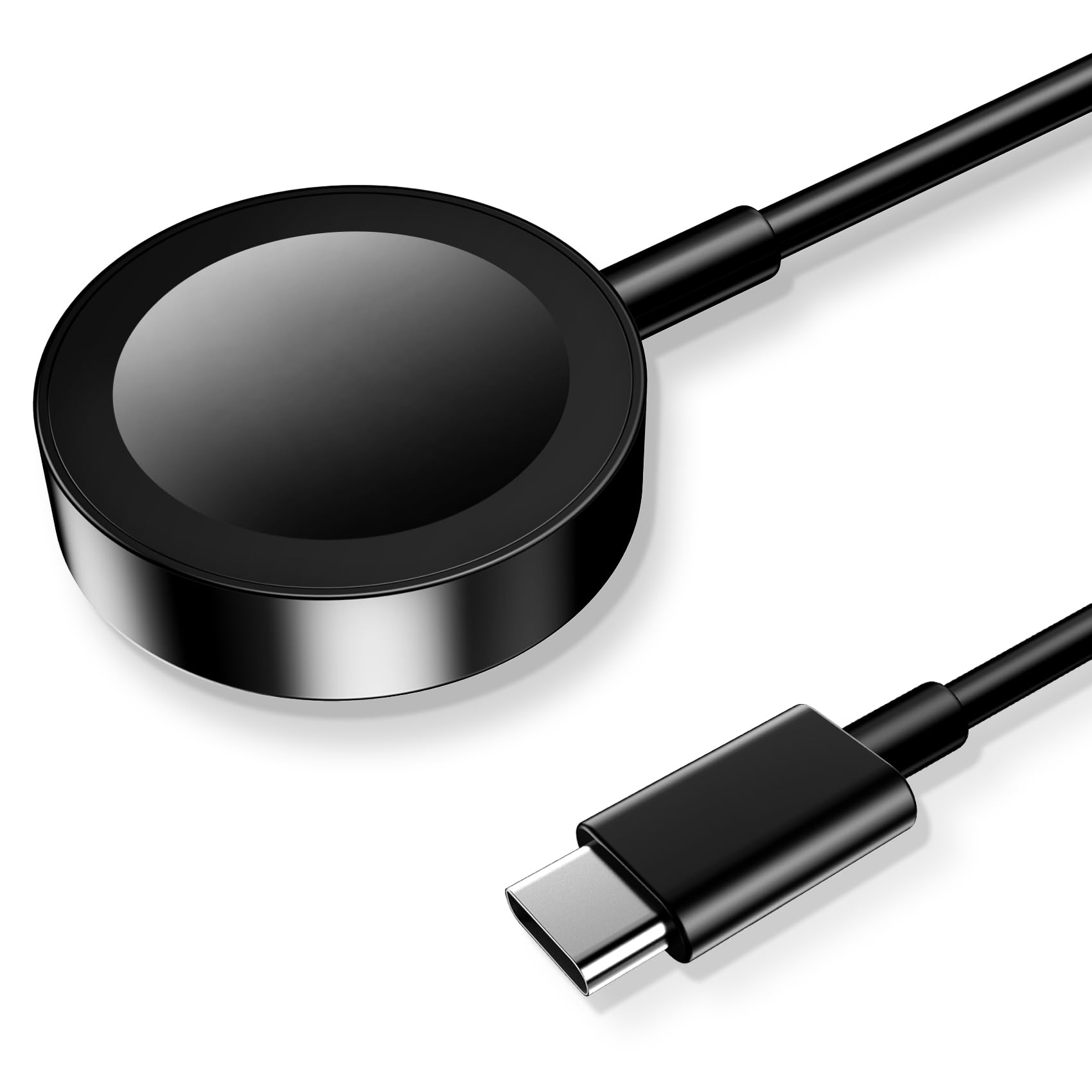 Magnetic Charging Cable for Apple Watch - USB C Wireless Charger Compatible with iWatch Series Ultra/10/9/8/7/6/SE/SE2/5/4 (3.3FT/1M, Black) - Perfect for Travel, Office & Nightstand Charging