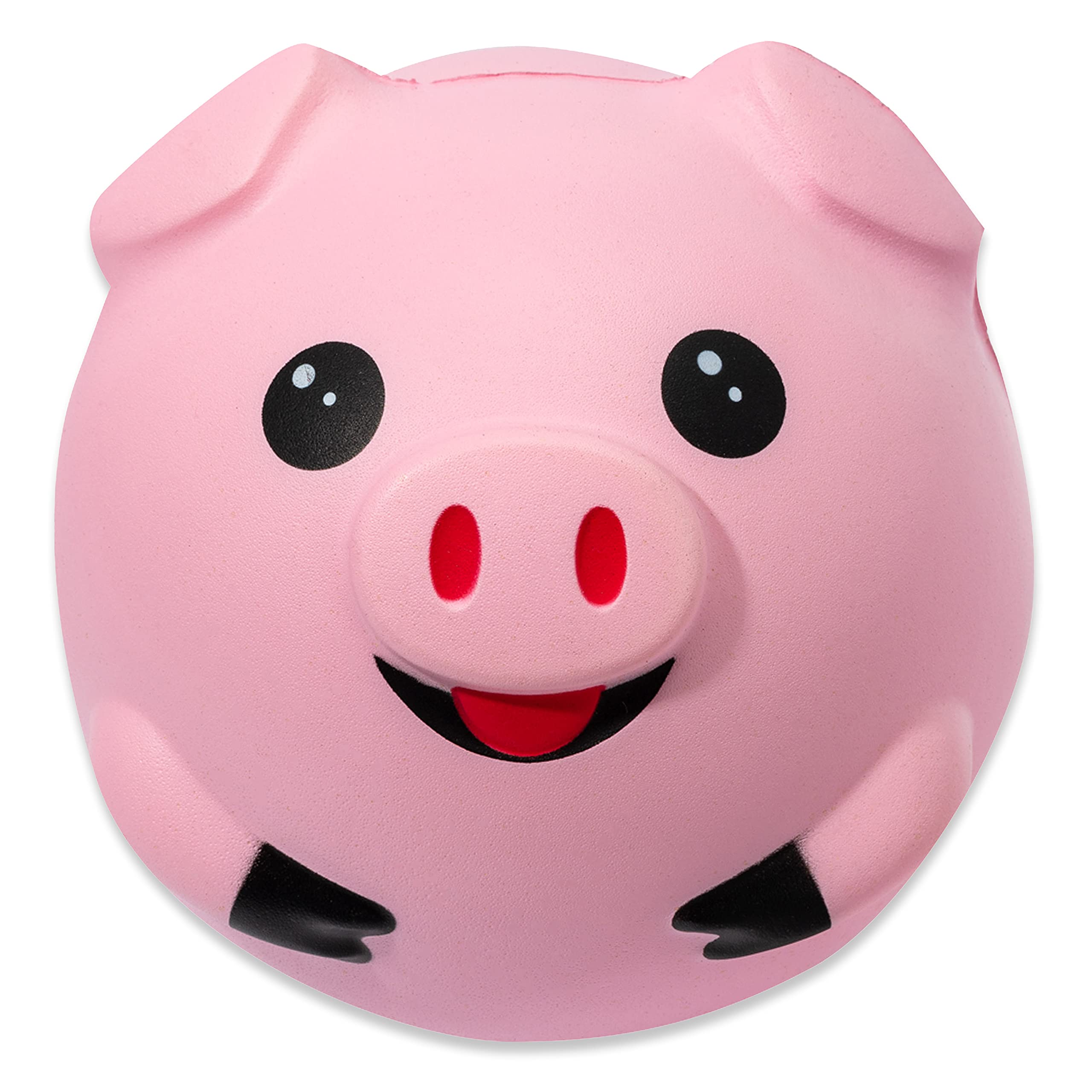 Franklin Sports Animal Ball Friends - 6 Inch Soft Foam Balls for Kids - Pink Pig Squishy Toy for Indoor/Outdoor Play, Toddler Sensory Toys, Birthday Gifts & Party Favors