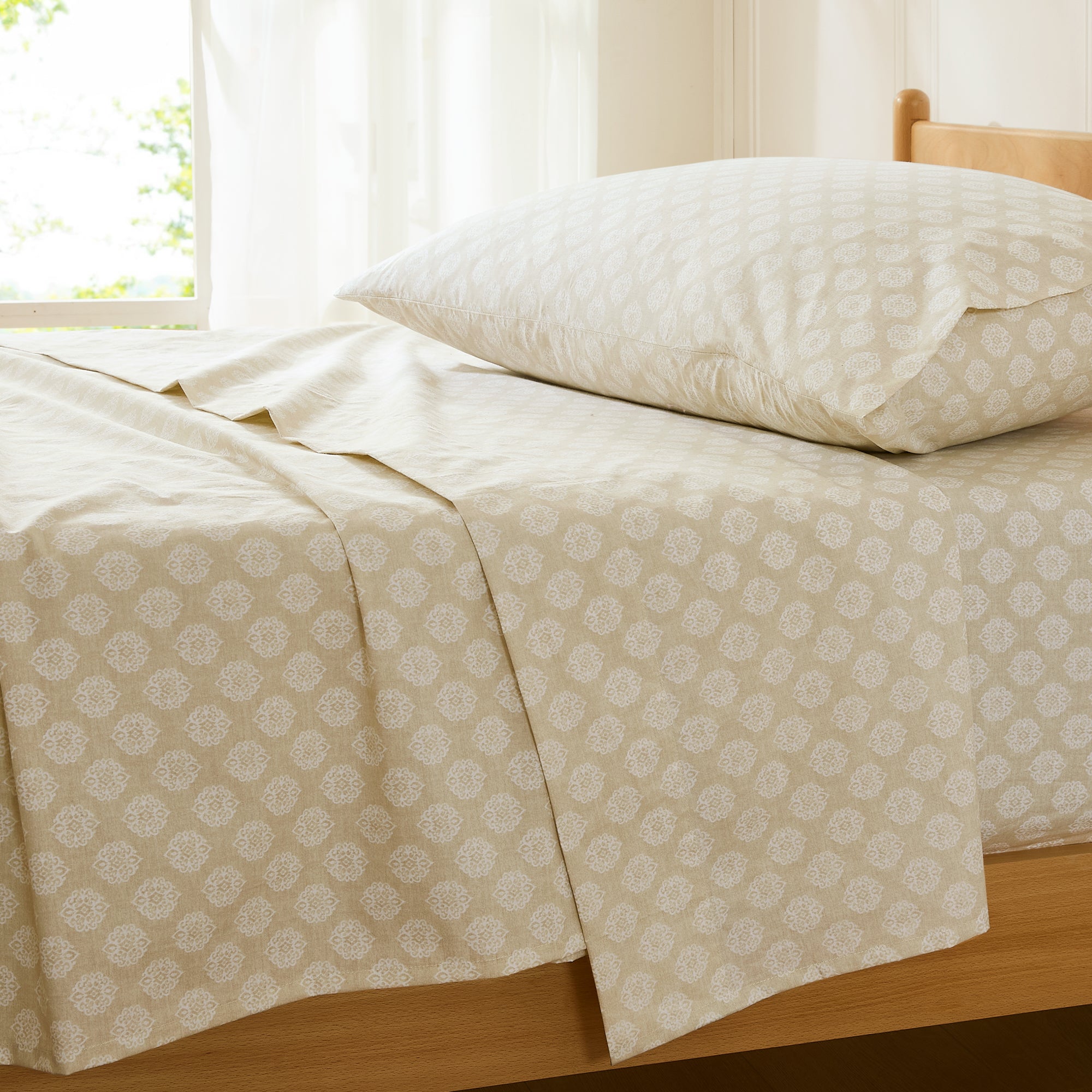 Premium 100% Cotton Sheet Set - Soft & Breathable Bed Sheets for Ultimate Comfort - Queen Size, 4-Piece Set - Perfect for Home, Hotel, and Airbnb Use