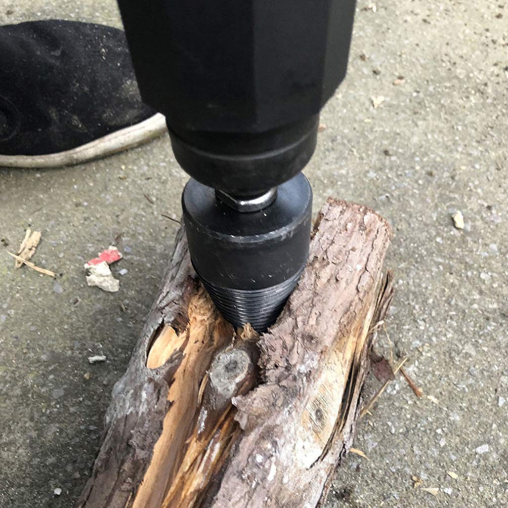 DOITOOL 38mm Heavy Duty Log Splitter Drill Bit - Wood Splitting Screw Cone Driver for Firewood - Medium Size | Perfect for Fireplace, Camping & Woodworking Projects