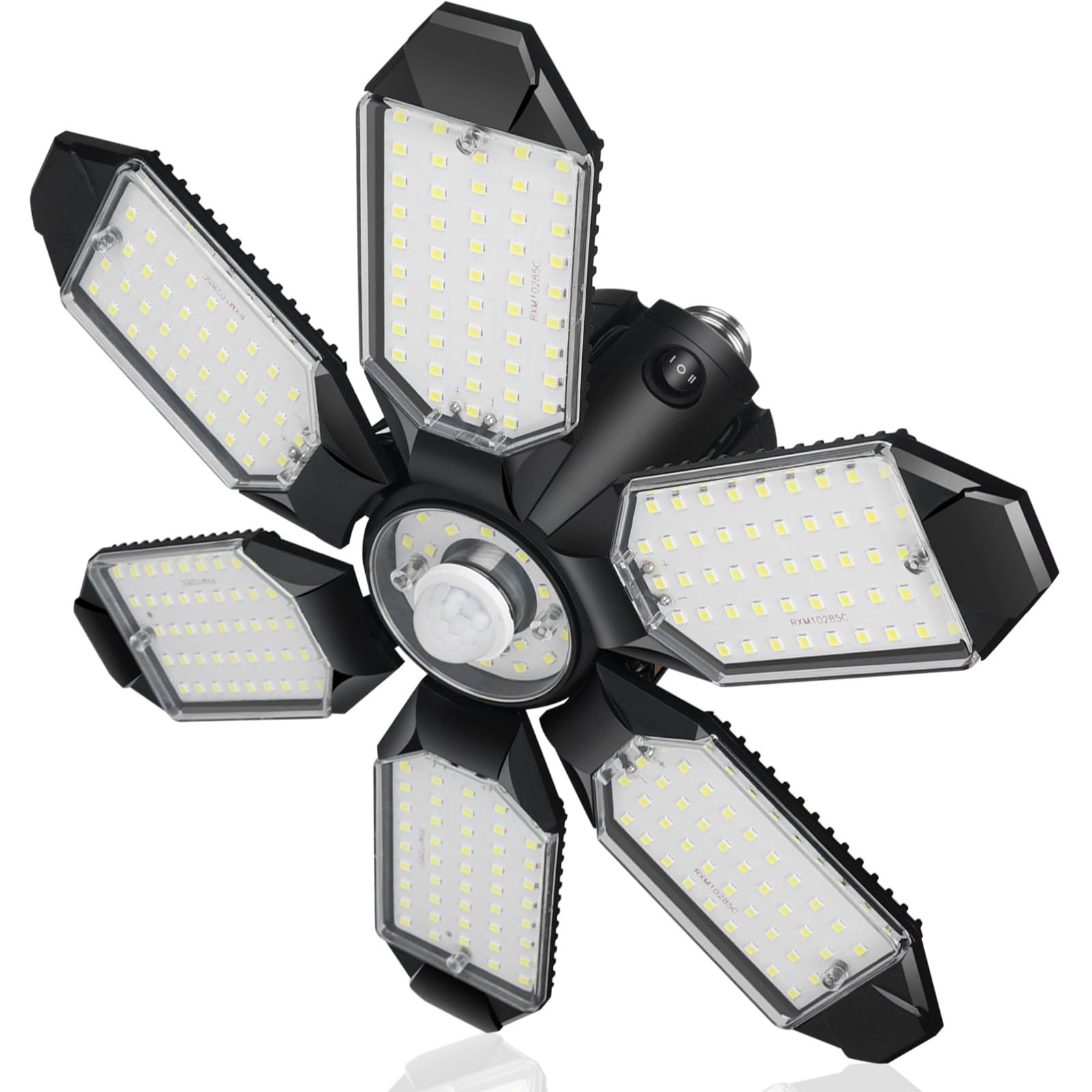 18000LM 180W LED Motion Sensor Garage Light with Dusk to Dawn - E26 Screw in Ceiling Shop Light for Basement, Barn, Attic & Warehouse - Ideal for Indoor/Outdoor Security Lighting & Dark Space Illumination
