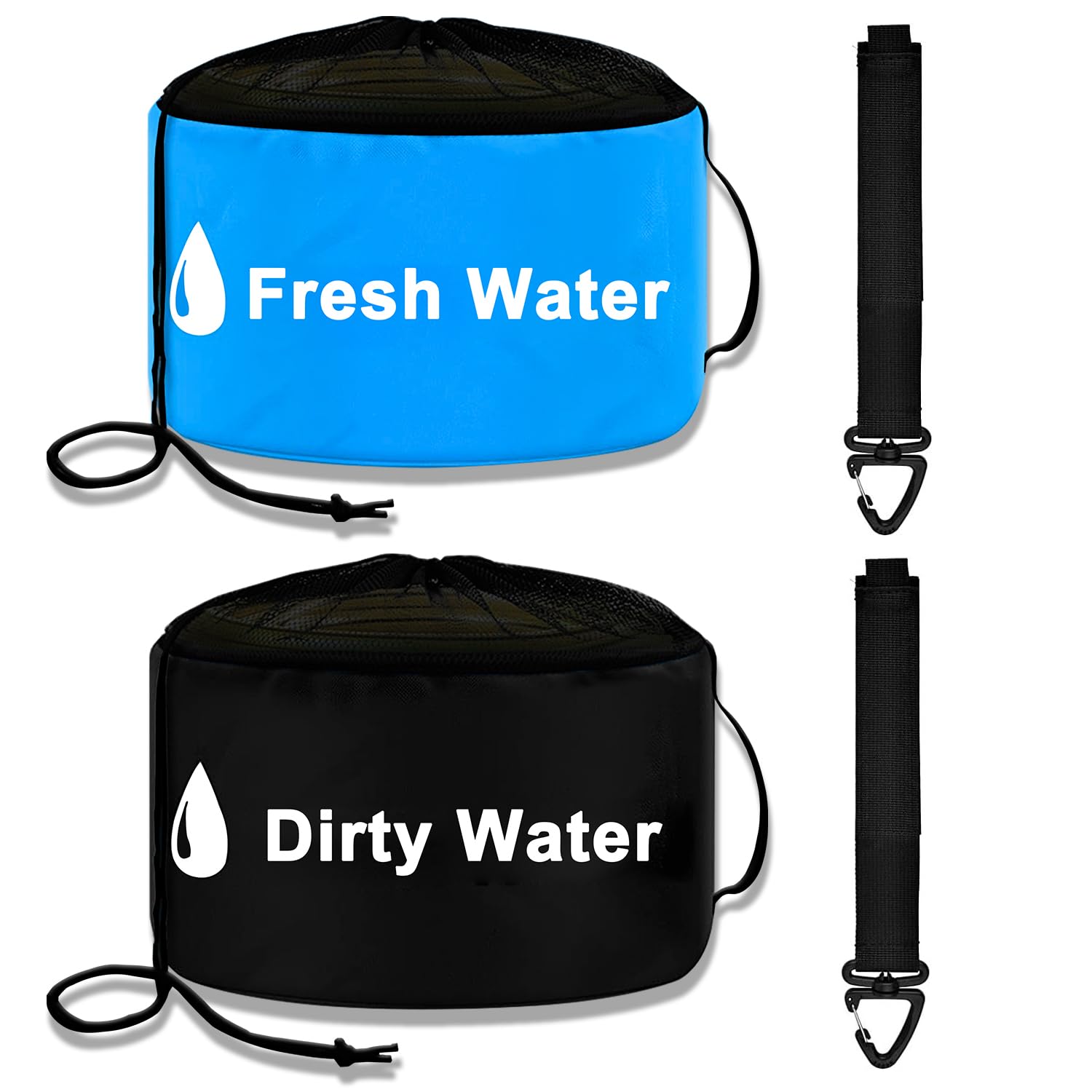 UNXMRFF 2-Pack Waterproof RV Hose Storage Bags with Drawstring Mesh Top - Heavy Duty RV Utility Bag for Sewer Hoses & Electrical Cords - Perfect for Camping, Travel & Outdoor Adventures