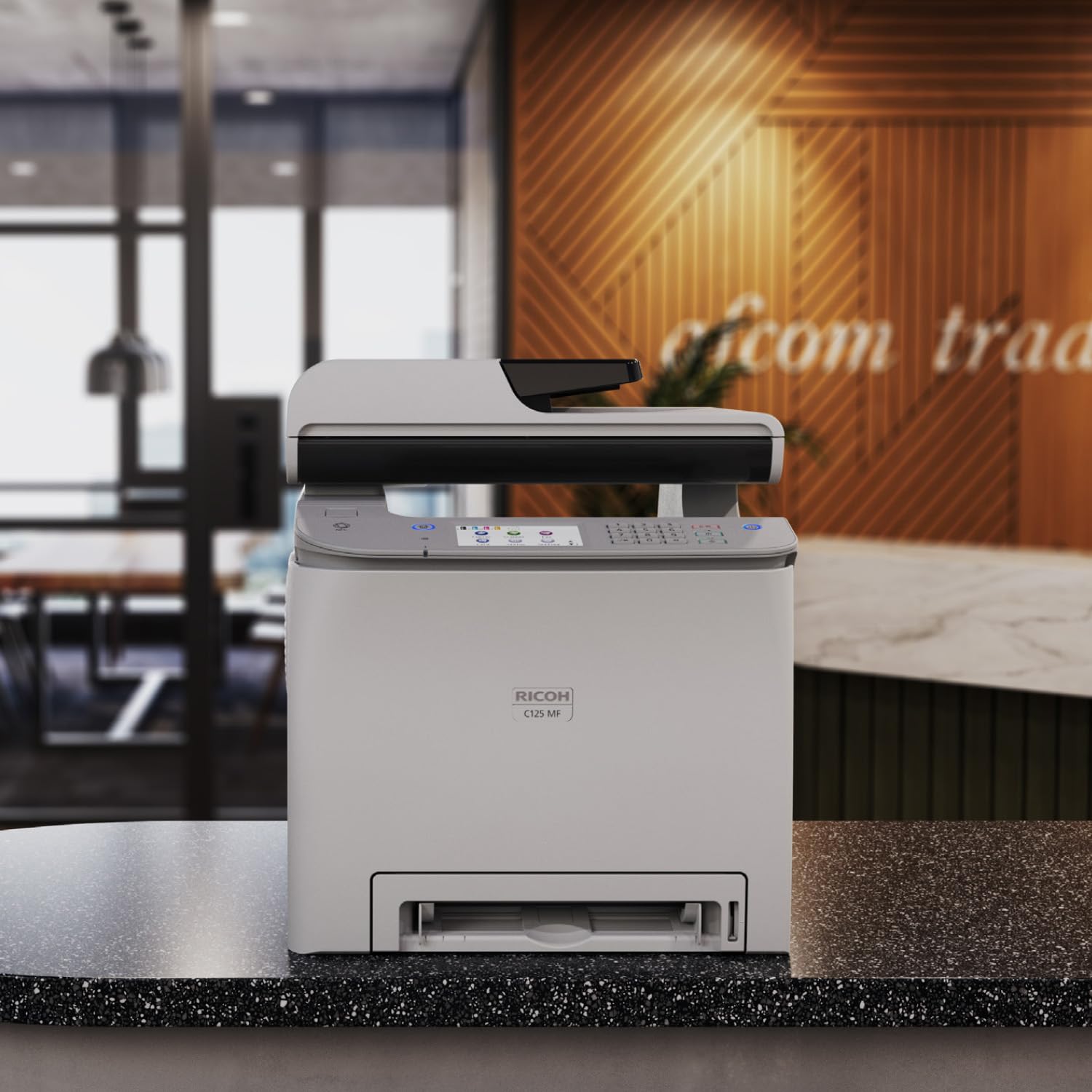 RICOH C125 MF Color Laser All-in-One Printer | 26ppm Fast Printing | Wireless Multifunction Copier Scanner Fax Machine | Secure WiFi, AirPrint, Touchscreen | Duplex & Ethernet Connectivity | Ideal for Home Office & Small Business Printing