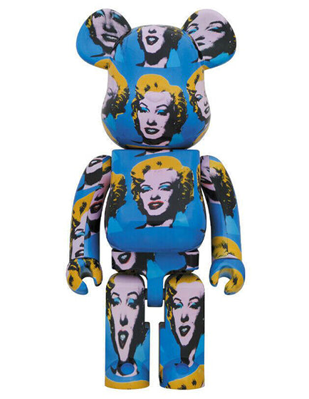 BEARBRICK ANDY WARHOL MONROE 1000% Collectible Art Figure - Limited Edition Pop Art Vinyl Toy for Display & Home Decor