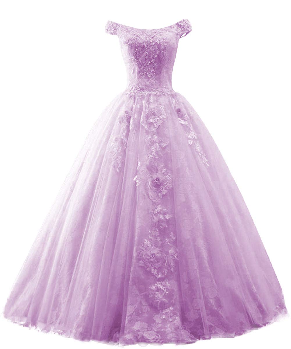 Elegant Off Shoulder Lace Prom Dress Ball Gown for Quinceanera & Evening Events - Perfect for Homecoming, Prom Night, and Formal Occasions