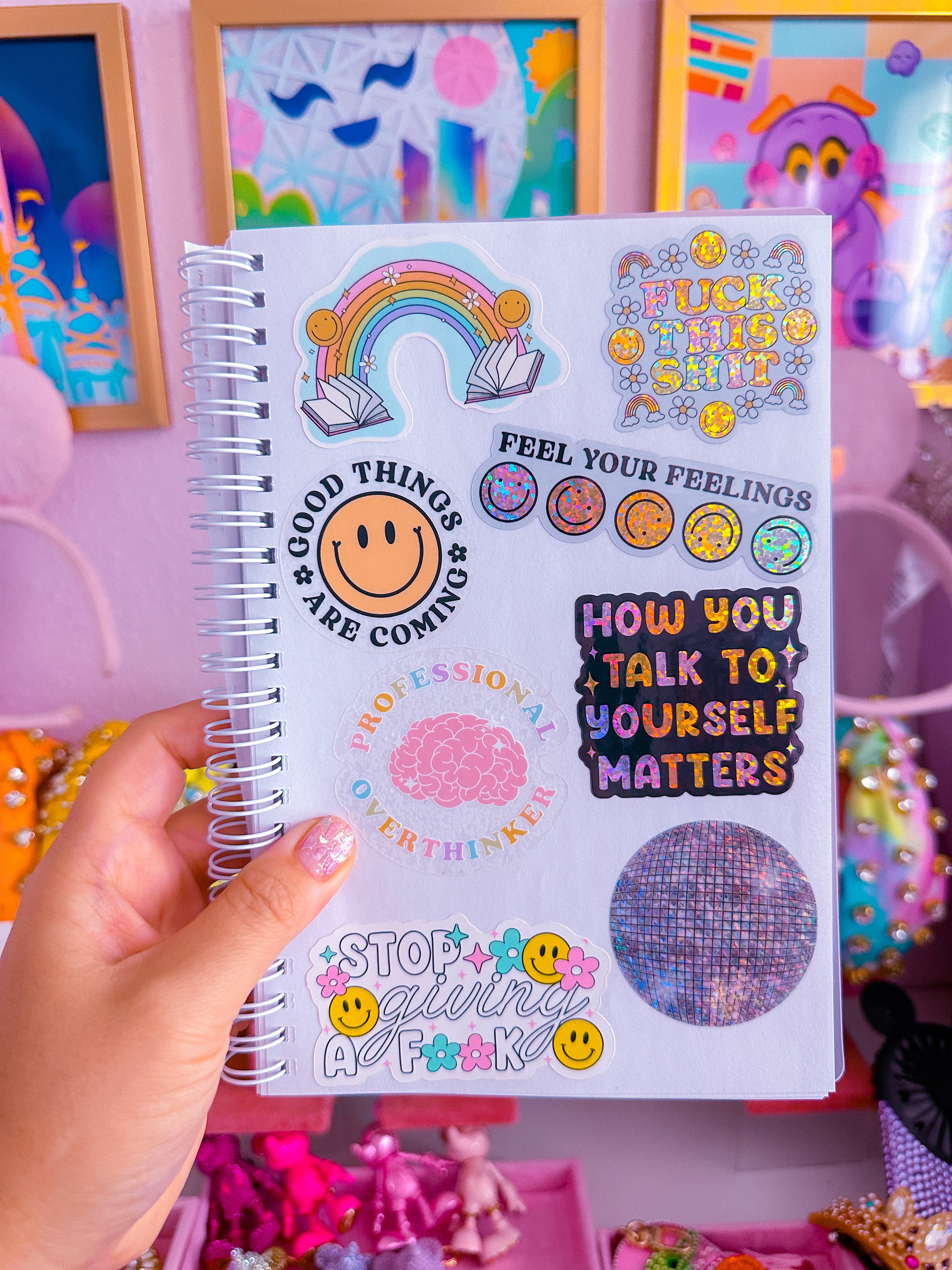 Waterproof Sticker - Stressed But Doing My Best Froggy Design - Perfect for Laptops, Water Bottles & Notebooks - Motivational & Cute Decoration