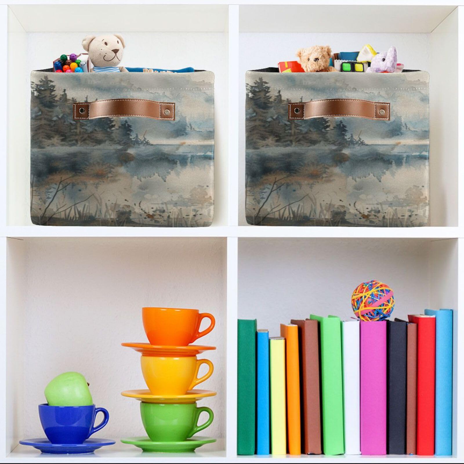 Large Fabric Storage Bins with Handles - Closet & Shelf Organizers for Clothes, Toys | Home Decor