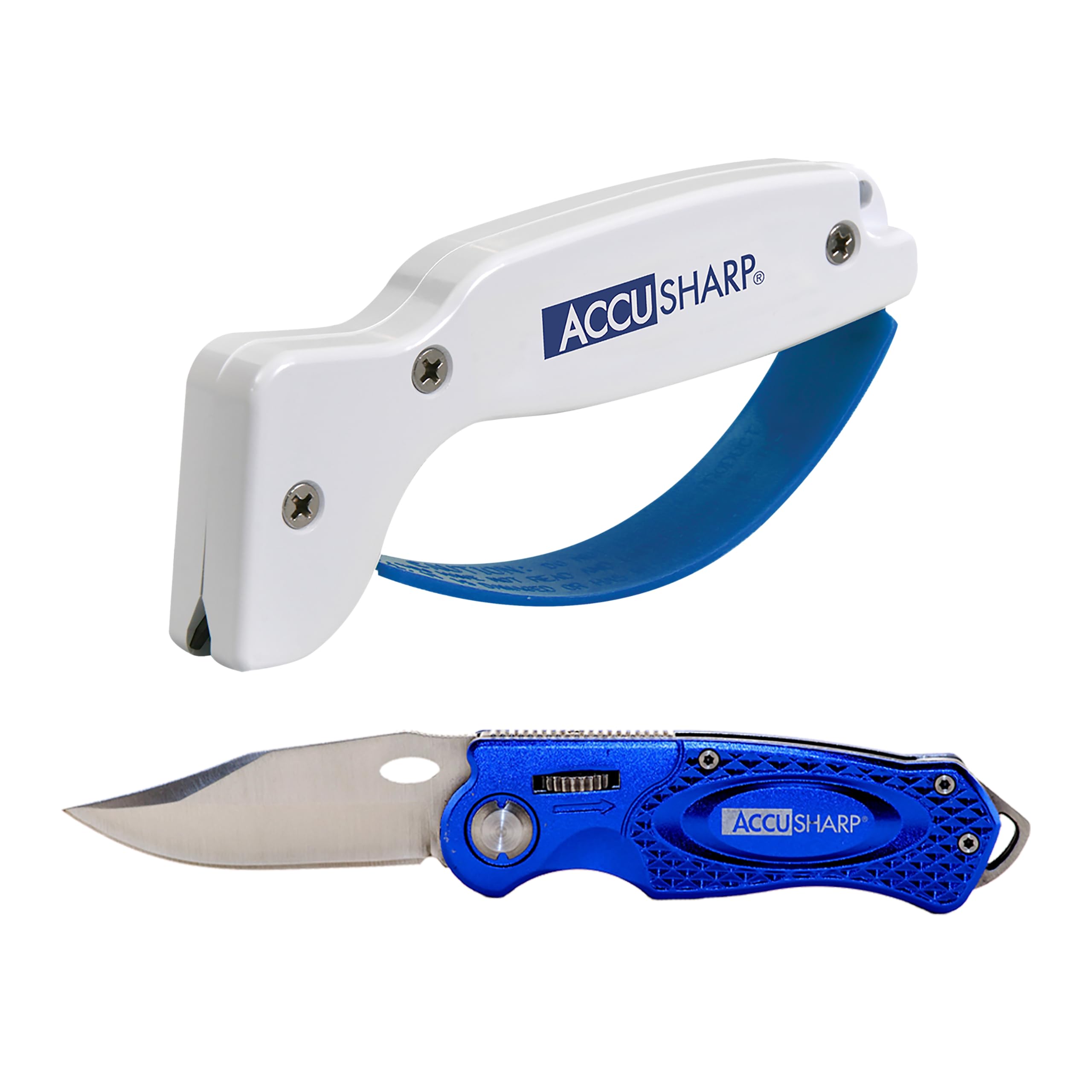 AccuSharp Knife Sharpener & Sport Folding Knife Combo Set - Perfect for Camping, Hunting, and Outdoor Adventures