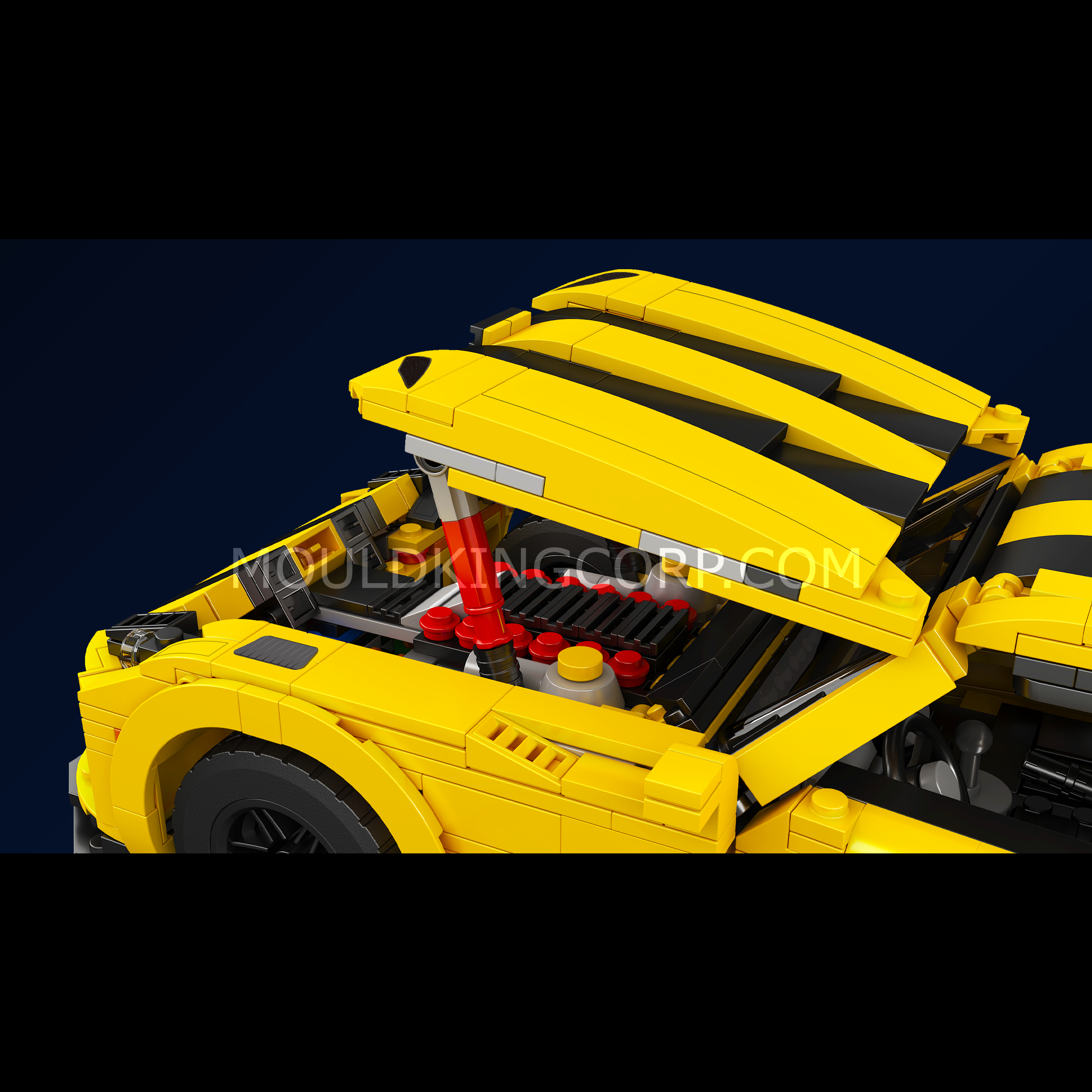 Mould King 10046S D. Viper Sports Car Building Set - 1,373 Pieces Model Kit for Adults & Teens | Perfect for Collectors, DIY Enthusiasts & Home Office Decoration