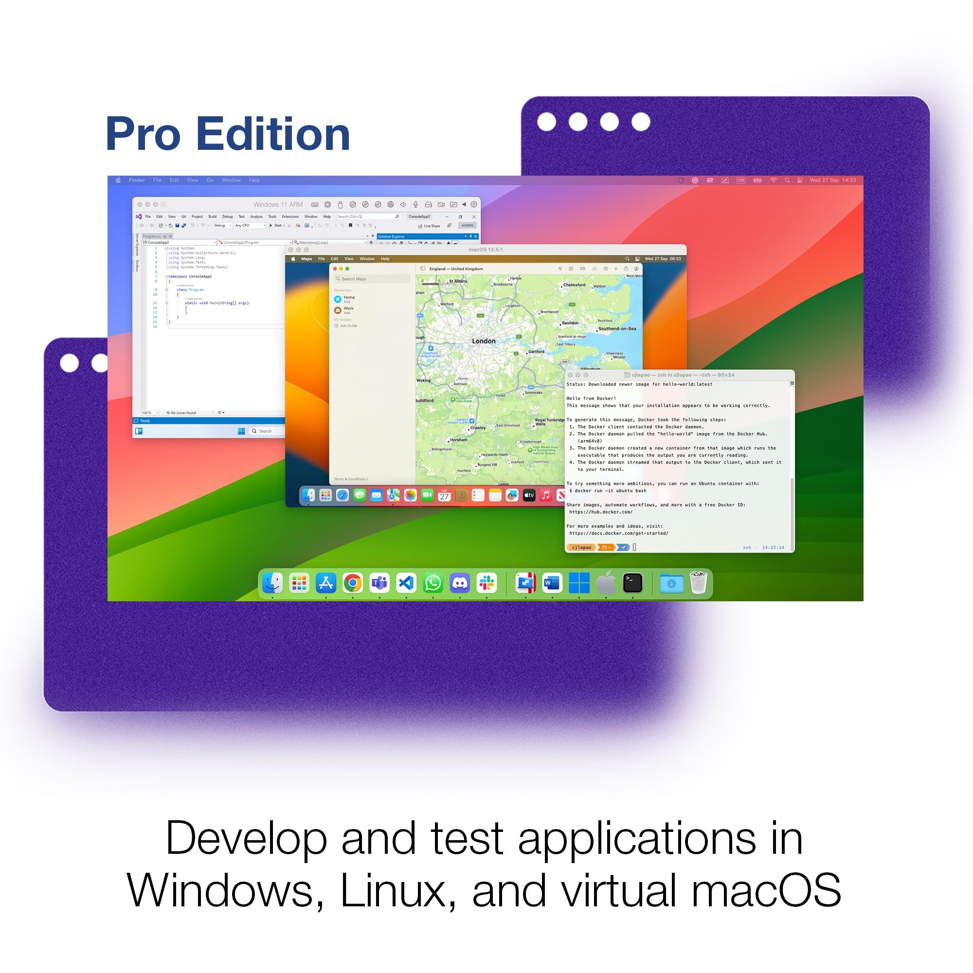 Parallels Desktop 20 for Mac Pro Edition - Run Windows on Mac Virtual Machine Software | Microsoft Authorized | 1 Year Subscription [Mac Download] | Perfect for Developers, Designers & Business Professionals