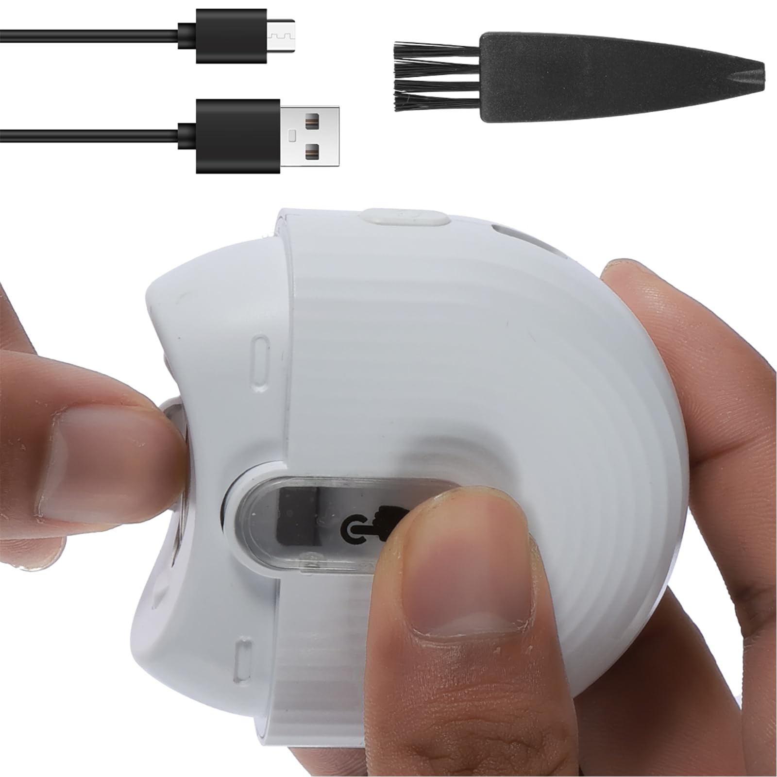 Rechargeable Electric Nail Clipper with LED Light & 2 Speed Settings - Portable Nail Trimmer with Scrap Collector Box - Safe Baby Nail Cutter & Fingernail File - Perfect for Travel, Home Use and Infant Care