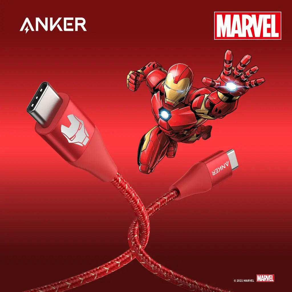 Anker PowerLine+ II USB C to USB C 3ft 60W Fast Charging Cable - Braided Nylon for iPhone 15, MacBook, iPad Pro & Samsung Galaxy - Perfect for Home, Office & Travel Charging