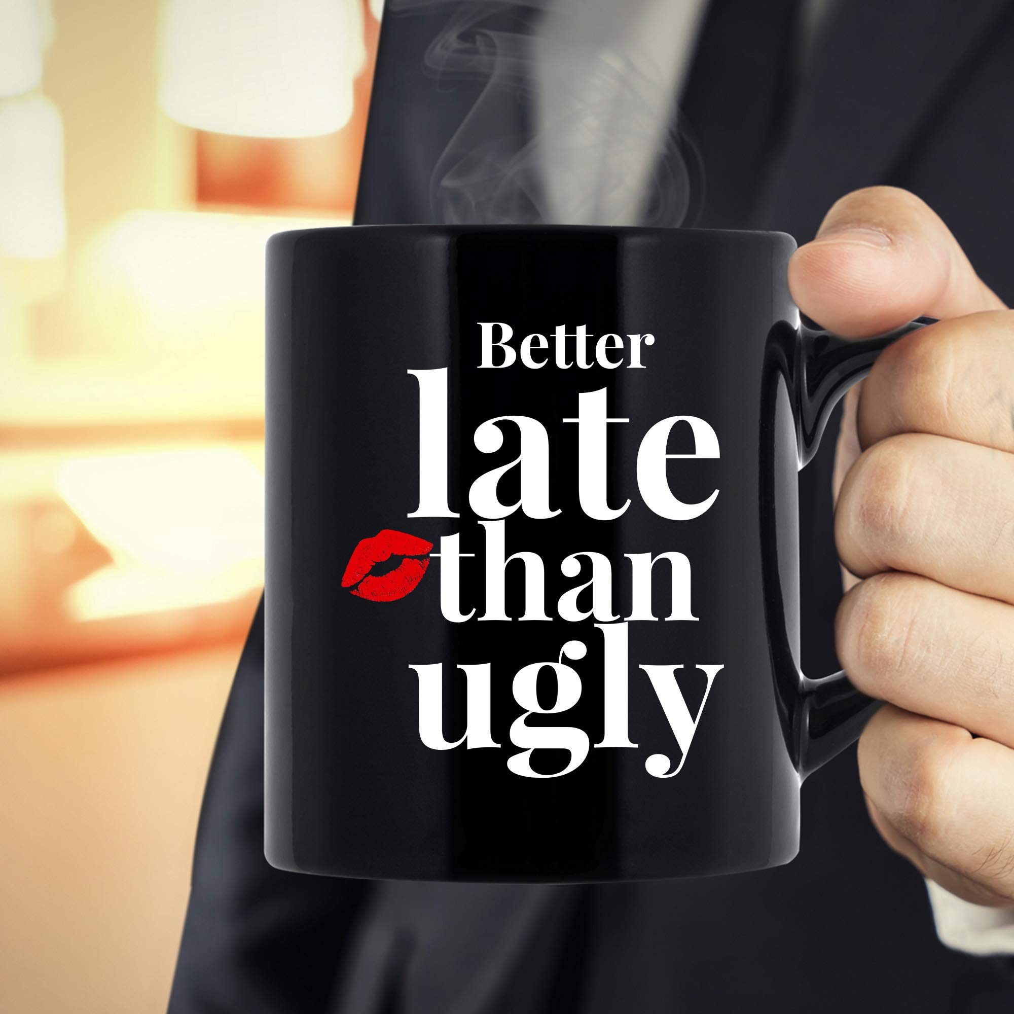 Funny Makeup Beauty Coffee Mug - 11 oz Black Ceramic Cup for Women & Men | Perfect Gift for Makeup Lovers & Coffee Enthusiasts | Great for Home, Office & Salon Use