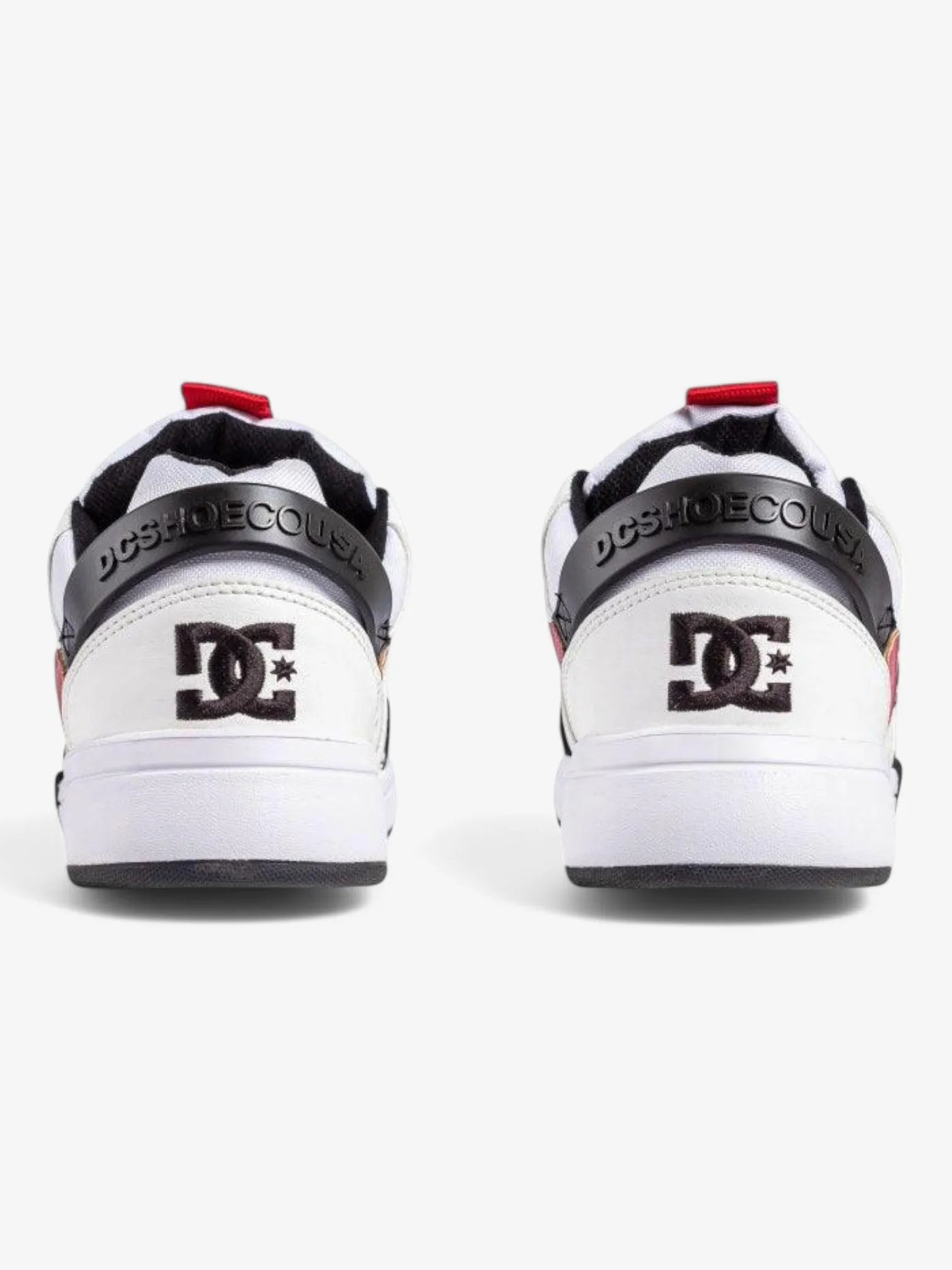 DC Syntax RS Skate Shoes for Men - White, Black & Red Colorway - Comfortable Sneakers for Skateboarding, Streetwear & Casual Wear