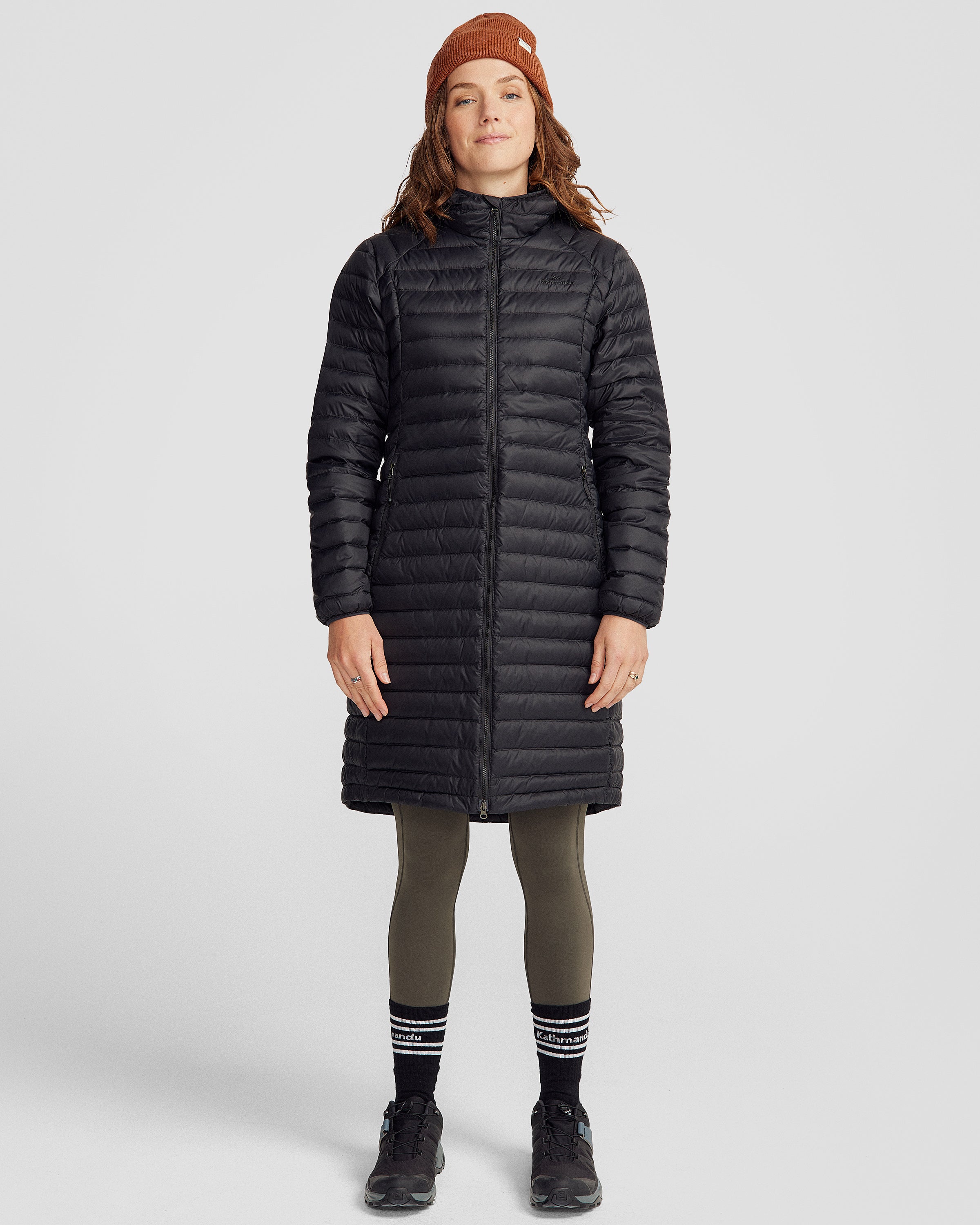 Women's Heli Down Jacket - Lightweight Warm Winter Coat, Waterproof Windproof, Black Stingray Color - Perfect for Skiing, Hiking & Cold Weather Outdoor Activities