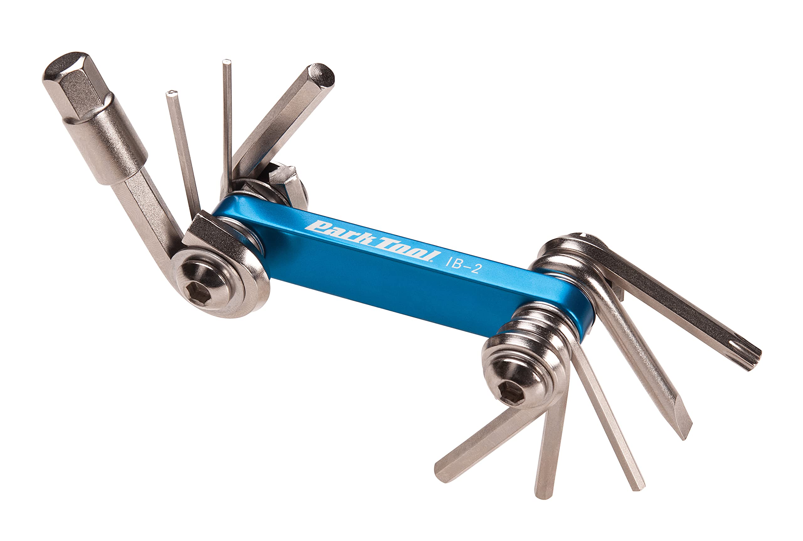 Park Tool IB-2 I-Beam Mini Folding Hex Key Set with Screwdriver & Torx Bits - Perfect for Bike Repair & Maintenance at Home or On-the-Go