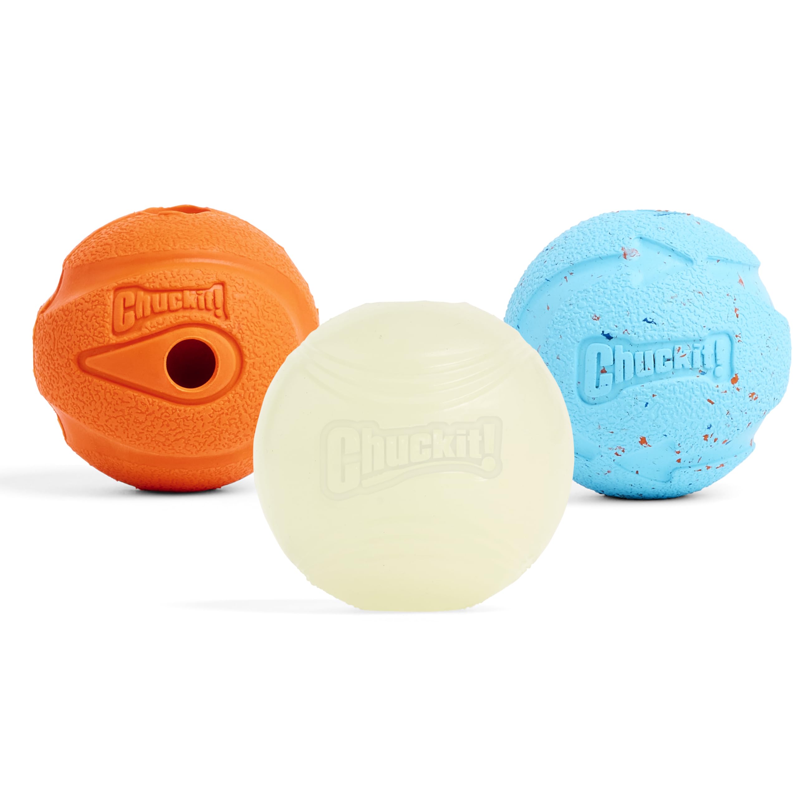 Chuckit Gen 1 Fetch Pack Dog Balls - Interactive Dog Toys for Training & Play, High-Bounce Fetch Ball with Floating Ultra & Rugged Design, Durable Medium Size 2.5-inch Diameter (Set of 3) - Perfect for Beach, Park & Backyard Fetch Games