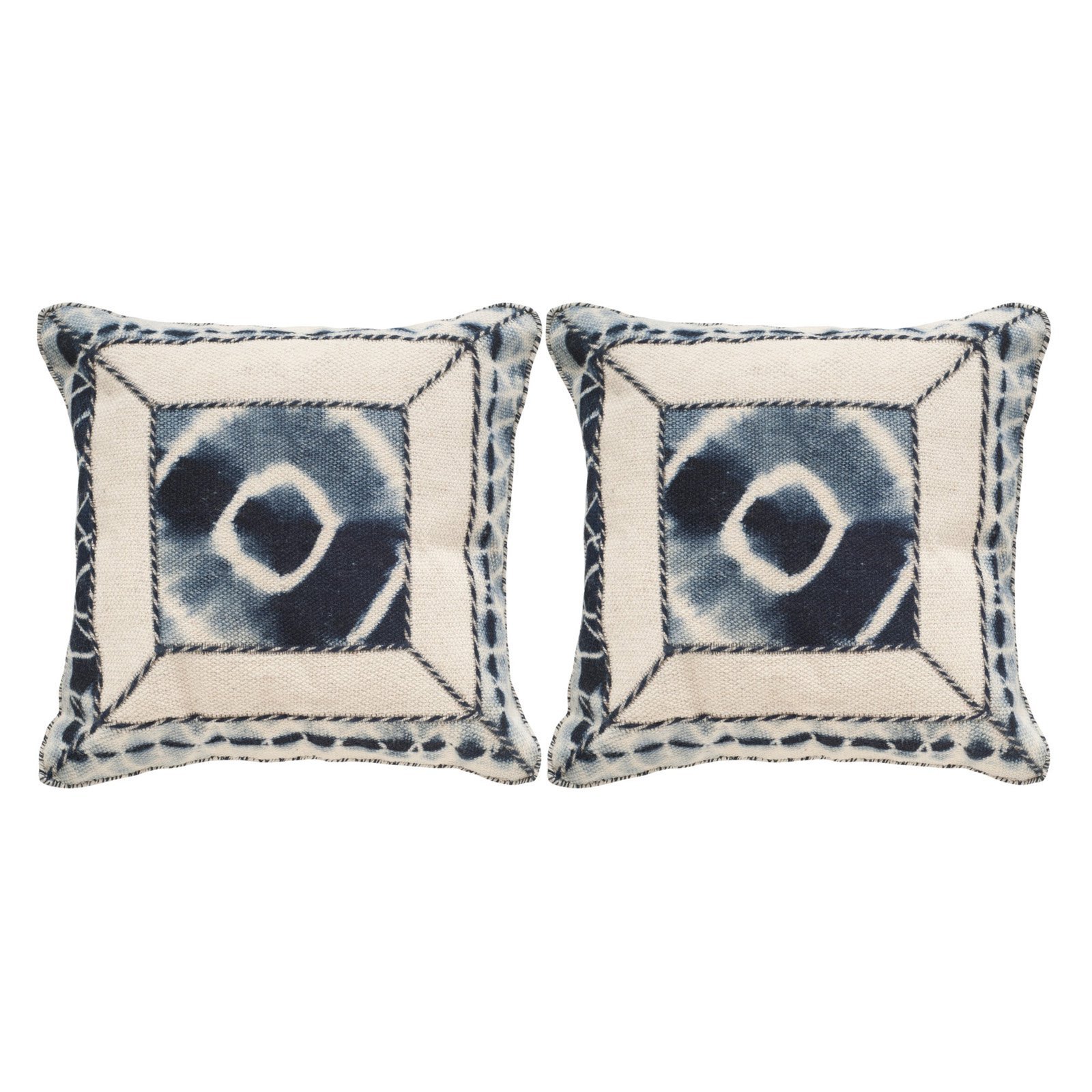 SAFAVIEH Dip-Dye Patch Cilantro Throw Pillows Set of 2 - 20 Inch Square Decorative Pillow Covers for Sofa, Bed & Living Room - Modern Boho Home Decor Accent