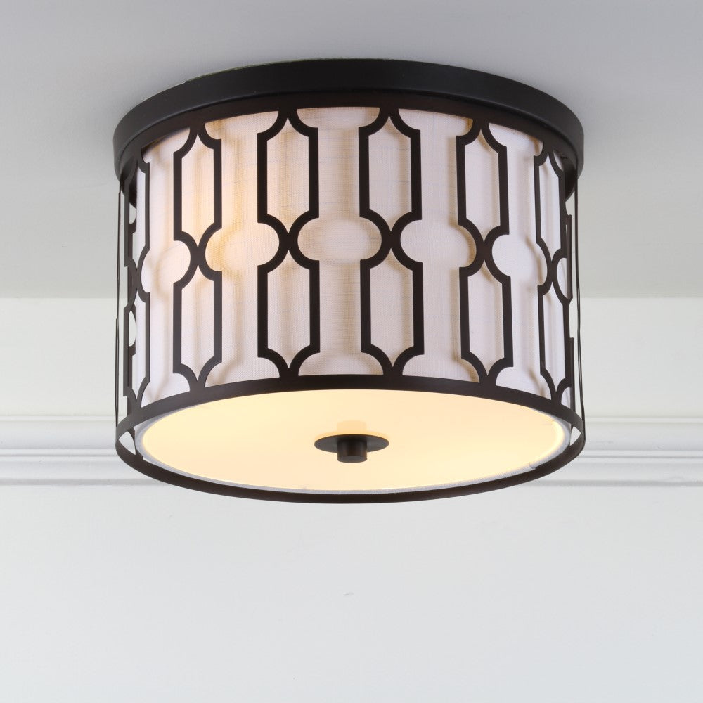 Link Metal LED Flush Mount Ceiling Light - Modern Round Fixture for Bedroom, Kitchen, Hallway & Closet - Dimmable Energy Saving Lighting Solution