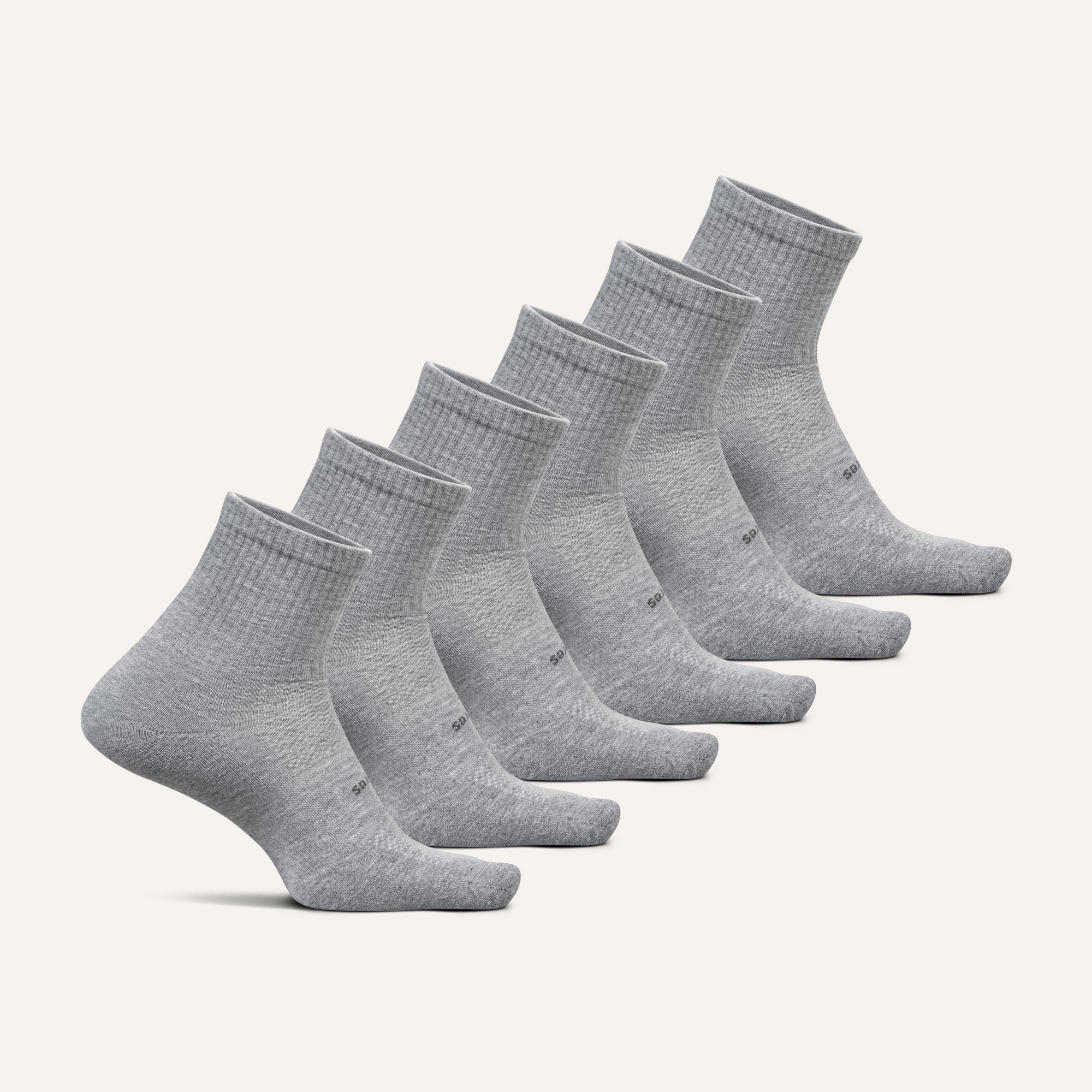 High Performance Max Cushion Quarter Tall Socks 6 Pack - Breathable Athletic Socks for Running, Hiking & Everyday Comfort