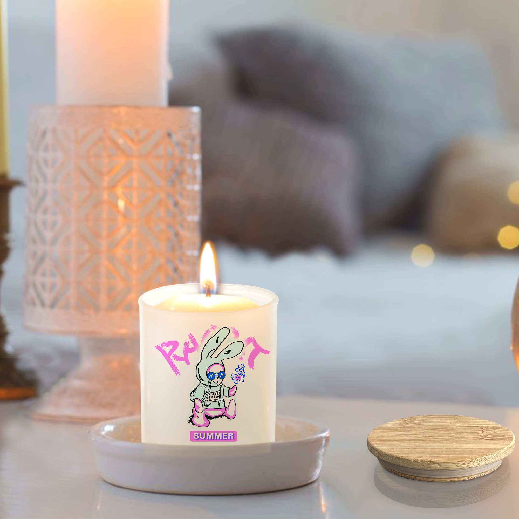 10oz Sublimation Glass Tealight Candle Holder with Bamboo Lids - 50 Pcs Frosted Candle Jars for DIY Candle Making, Wedding Decor, Home Table Centerpiece - Perfect for Romantic Dinners, Spa Nights & Holiday Decorations