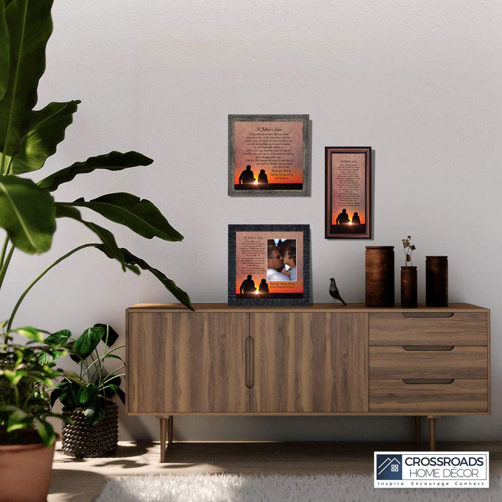 Personalized Picture Frame for Dad - Best Father's Day Gift from Son or Daughter | Crossroads Home Décor 7339CH | Perfect for Office Desk, Living Room, or Bedroom Display