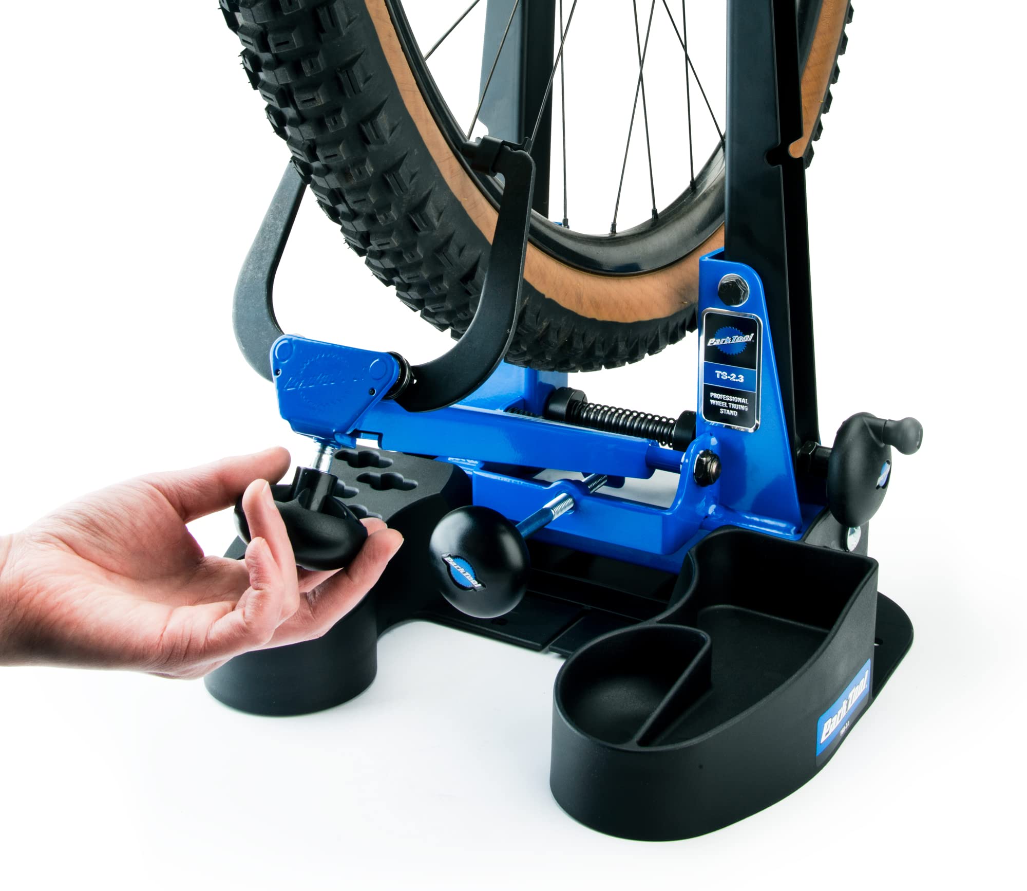 **Truing Stand & Wheel Tool - Professional Bike Wheel Alignment Tool for MTB, Road Bikes - Durable Blue Bicycle Spoke Tension Adjuster - Perfect for Home Mechanics & Bike Repair Shops**